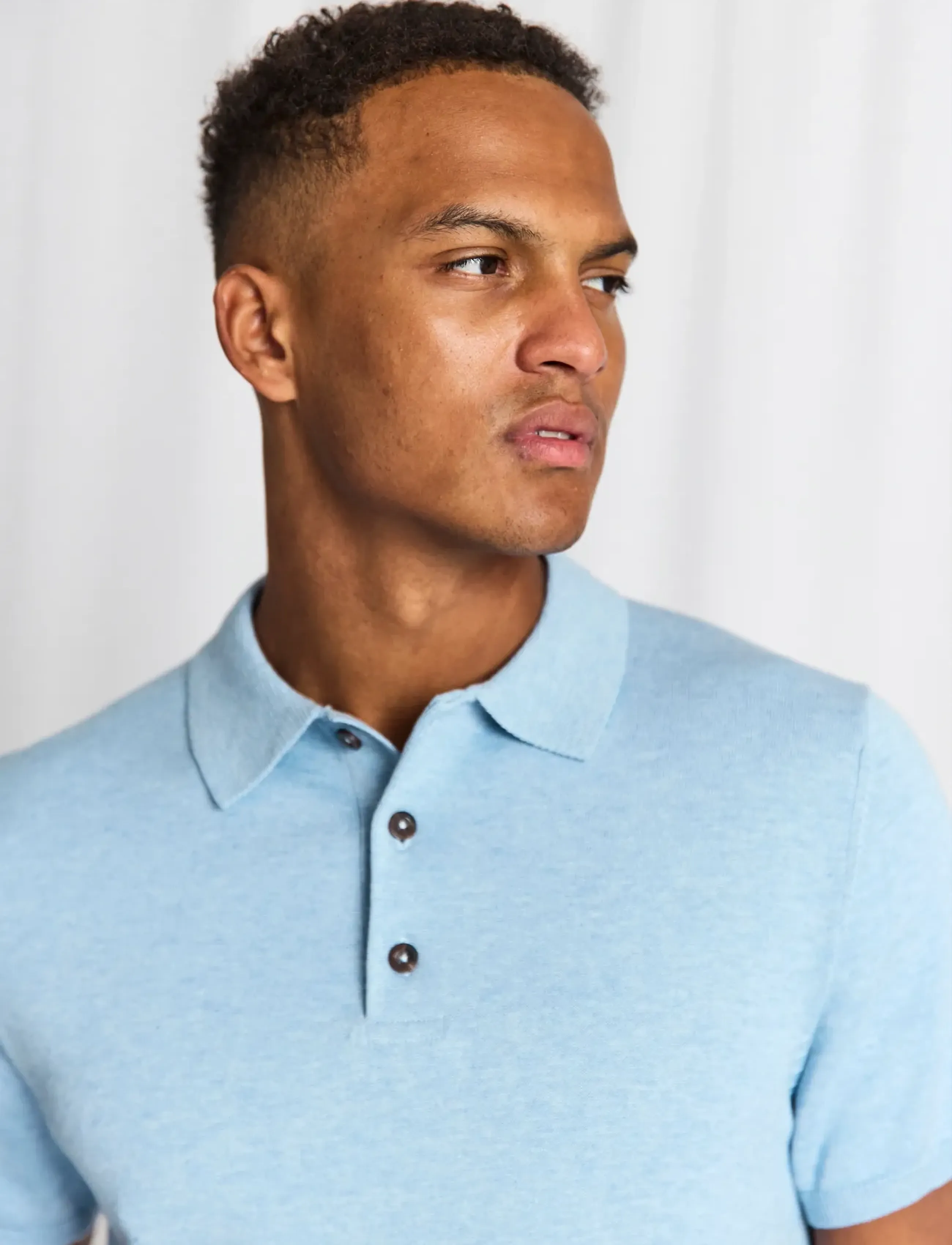 Bruun & Stengade - BS Baldo Regular Fit Polo Shirt - kurzärmelig - light blue - 4