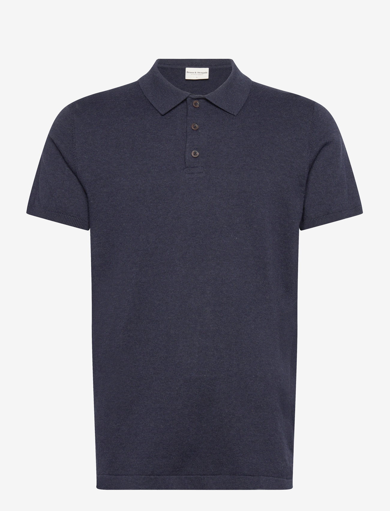 Bruun & Stengade - BS Baldo Regular Fit Polo Shirt - kortærmede poloer - thunder - 1