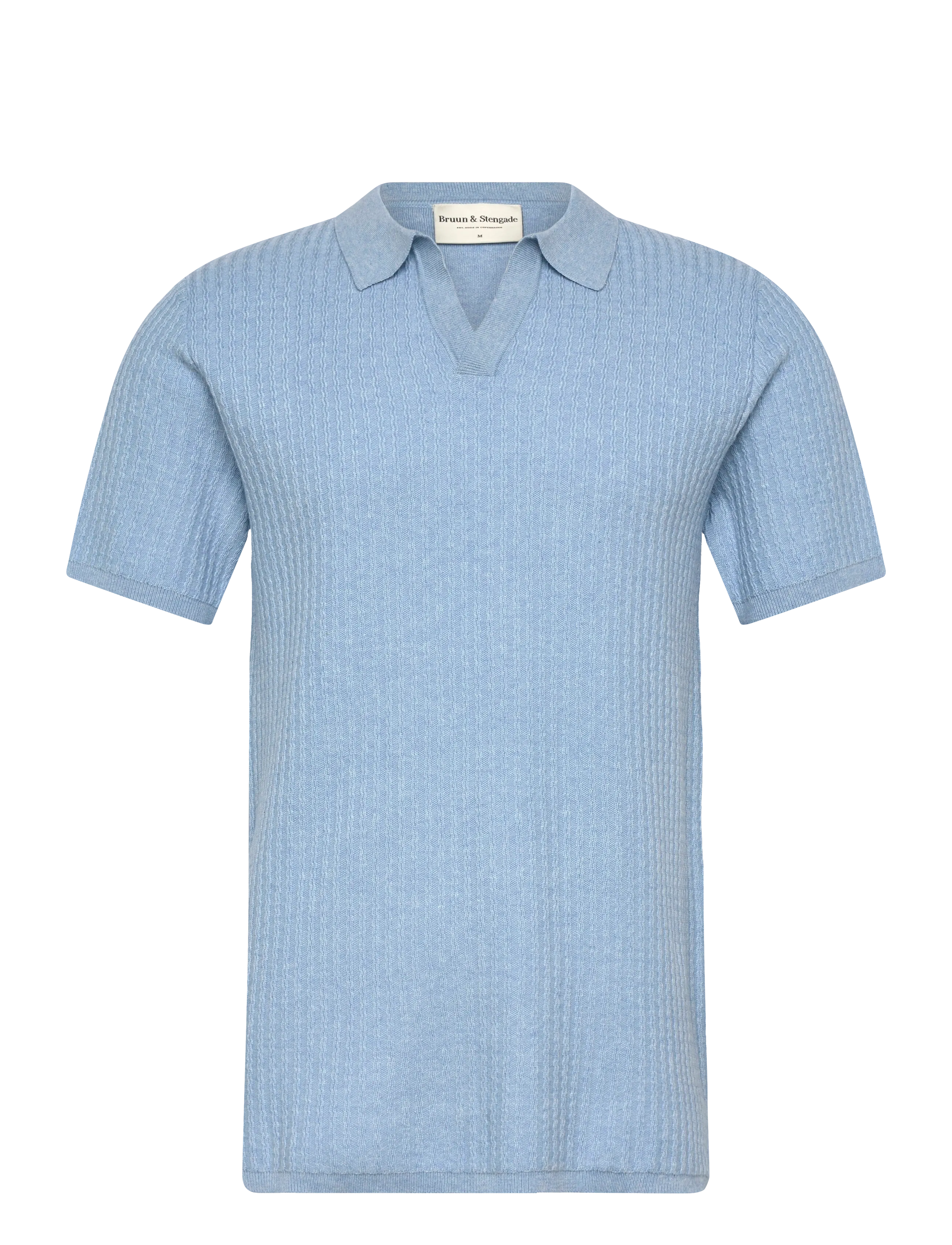 Bruun & Stengade BS Santino Regular Fit Polo Shirt - Strickmode - LIGHT BLUE / blue