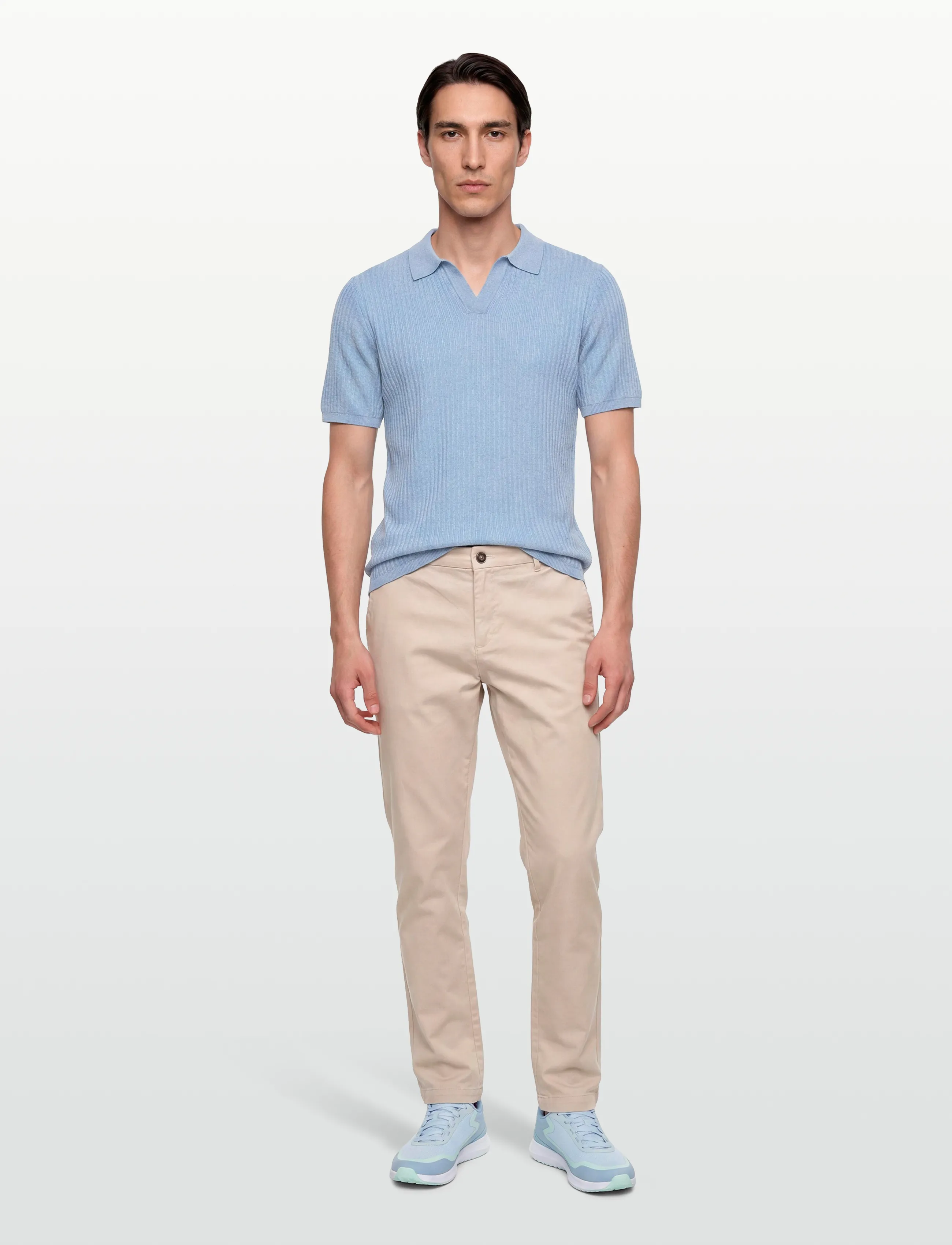 Bruun & Stengade BS Santino Regular Fit Polo Shirt - Poloshirts - LIGHT BLUE / blue
