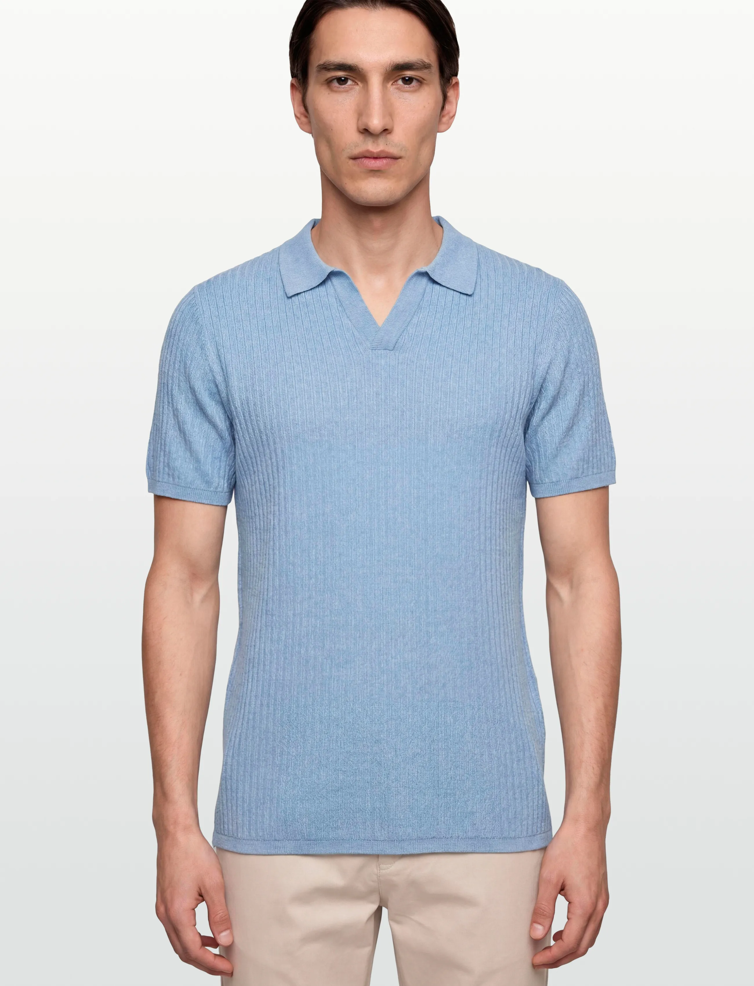Bruun & Stengade - BS Santino Regular Fit Polo Shirt - polostrik - light blue - 3