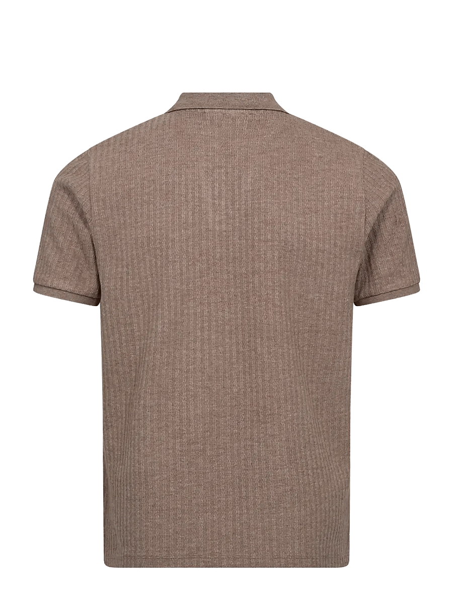 Bruun & Stengade - BS Santino Regular Fit Polo Shirt - gestrickte polohemden - mink - 2