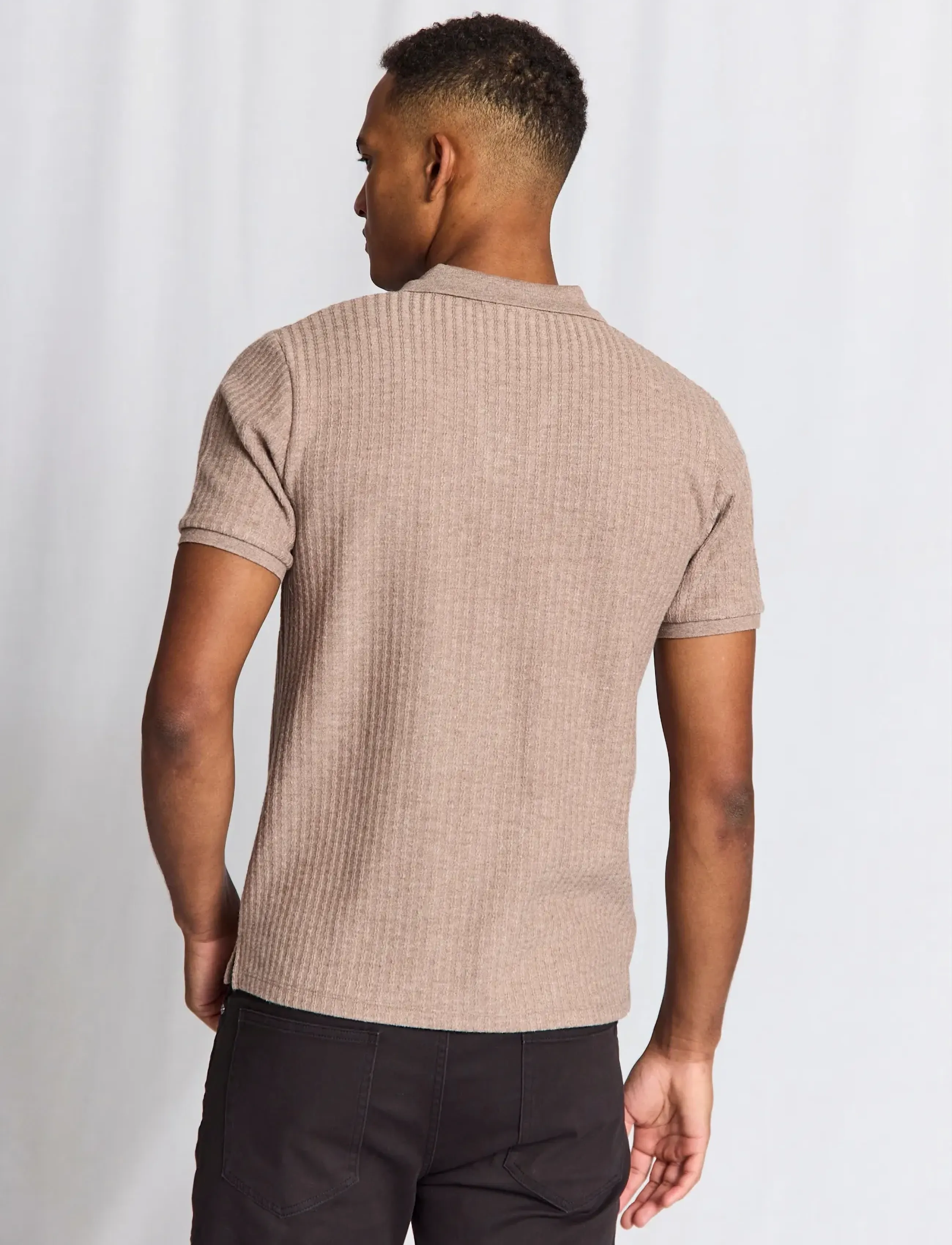 Bruun & Stengade - BS Santino Regular Fit Polo Shirt - polostrik - mink - 3