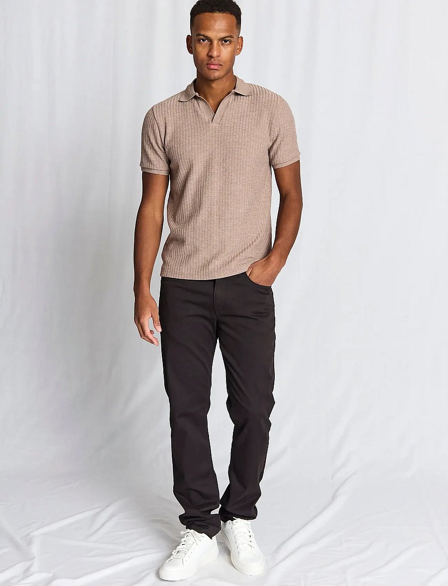 Bruun & Stengade - BS Santino Regular Fit Polo Shirt - gestrickte polohemden - mink - 5