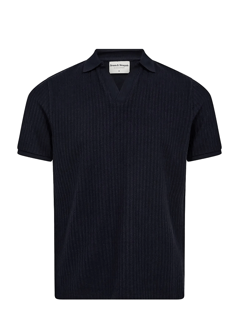 Bruun & Stengade - BS Santino Regular Fit Polo Shirt - gestrickte polohemden - navy - 1