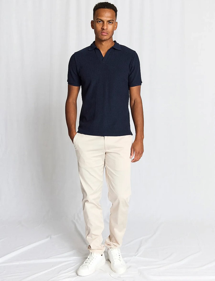 Bruun & Stengade - BS Santino Regular Fit Polo Shirt - gestrickte polohemden - navy - 5
