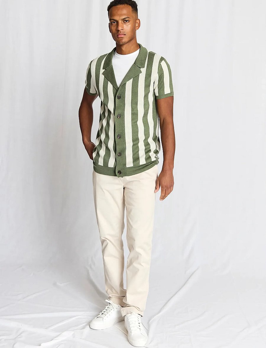 Bruun & Stengade - BS Romeo Regular Fit Polo Shirt - lühikeste varrukatega särgid - green/white - 3