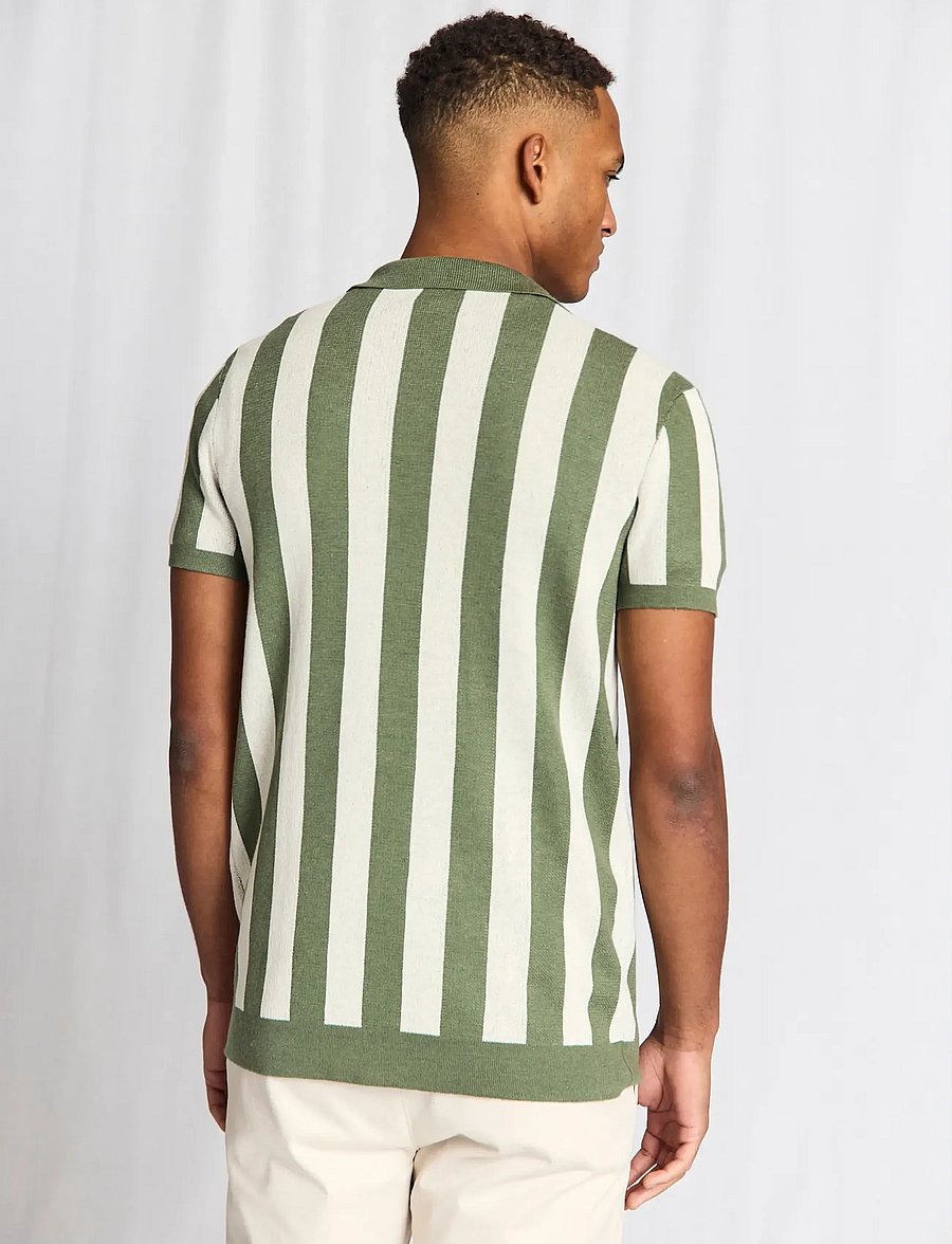 Bruun & Stengade - BS Romeo Regular Fit Polo Shirt - lühikeste varrukatega särgid - green/white - 4