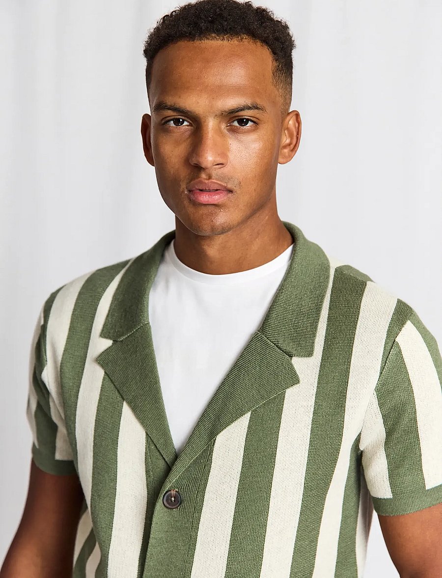Bruun & Stengade - BS Romeo Regular Fit Polo Shirt - lühikeste varrukatega särgid - green/white - 5