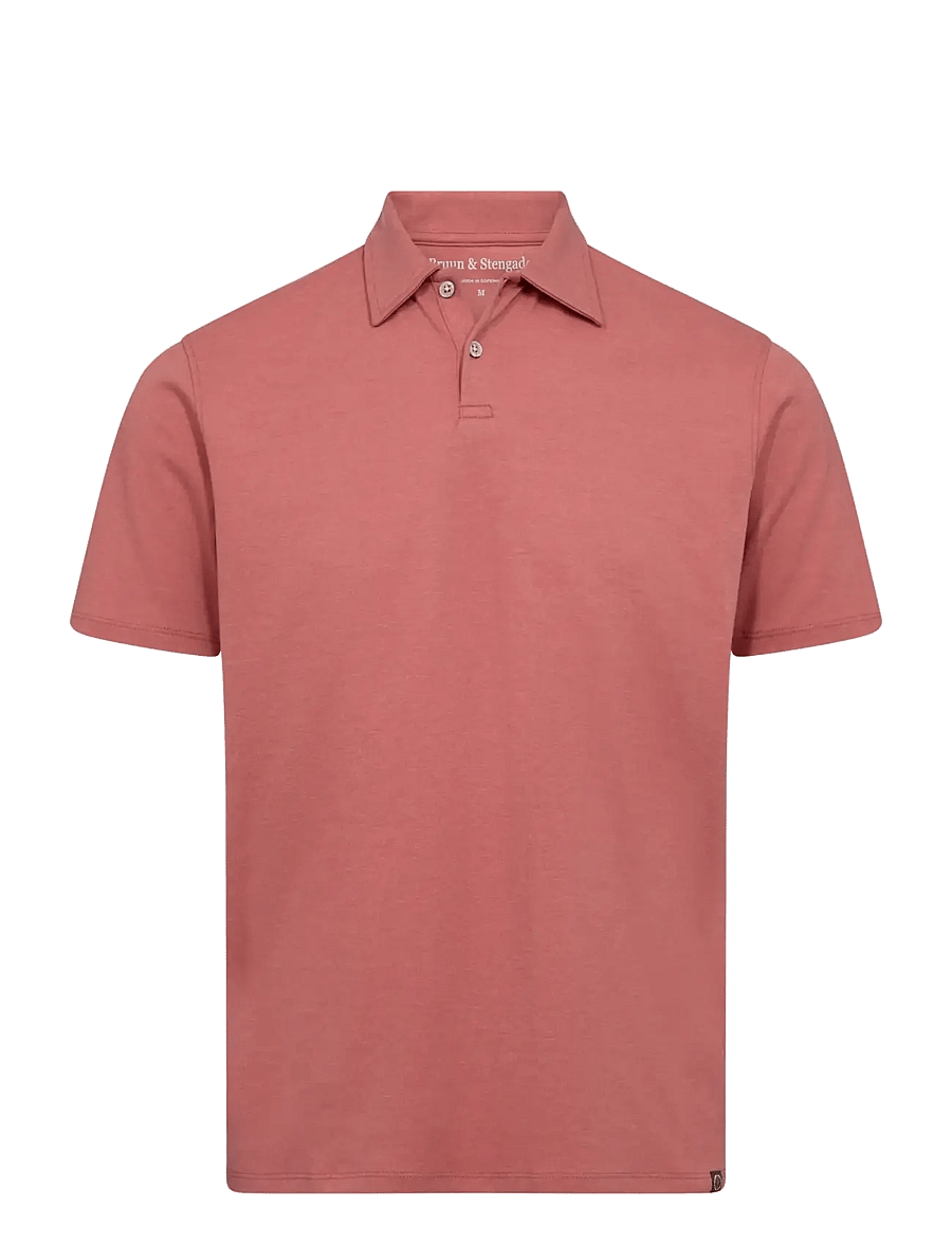 Bruun & Stengade - BS Ios Regular Fit Polo Shirt - kurzärmelig - dusty clay - 1