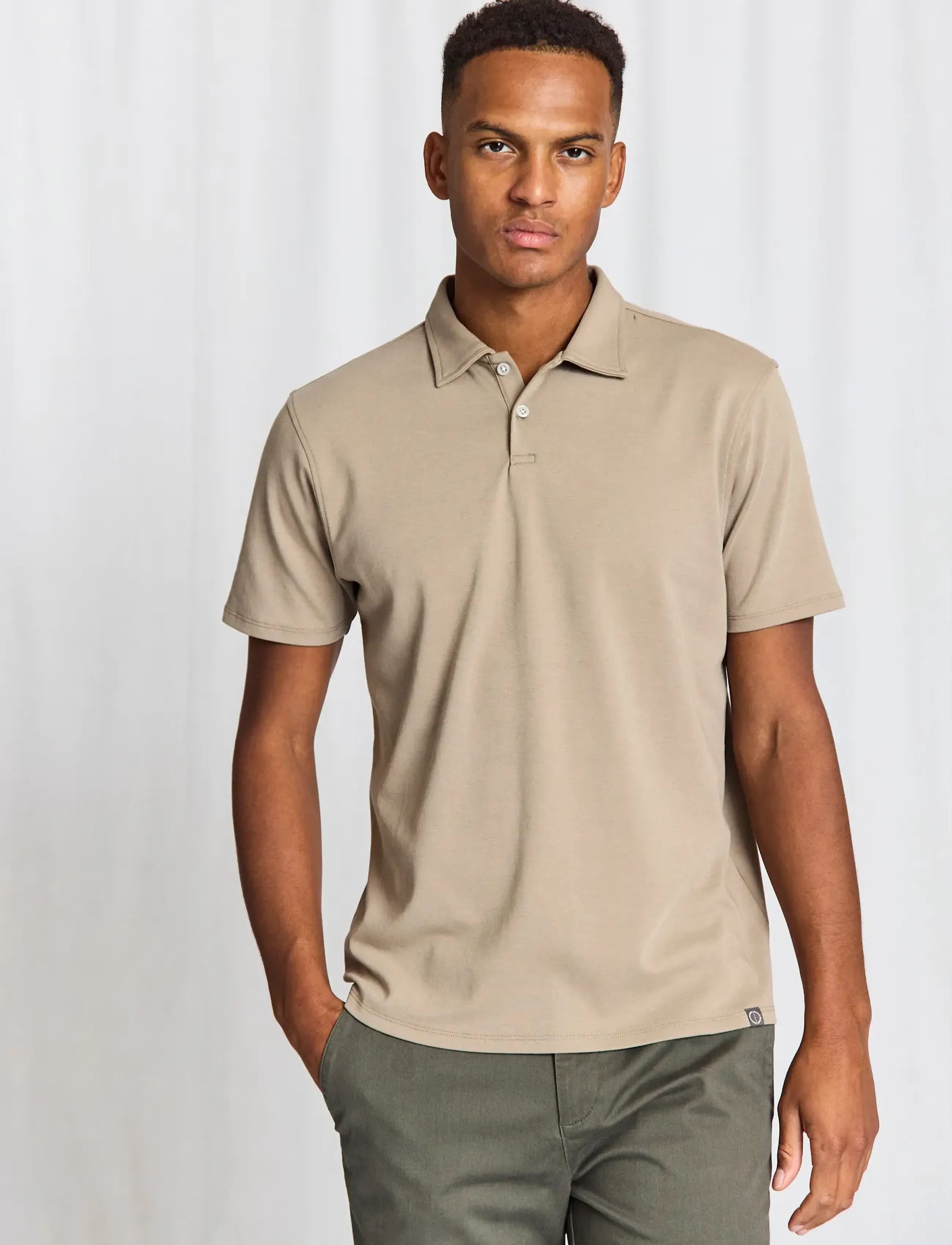 Bruun & Stengade Bs Ios Regular Fit Polo Shirt, Mænd, Regular Fit Polo Shirt, Kakigrøn, Str: XXXL