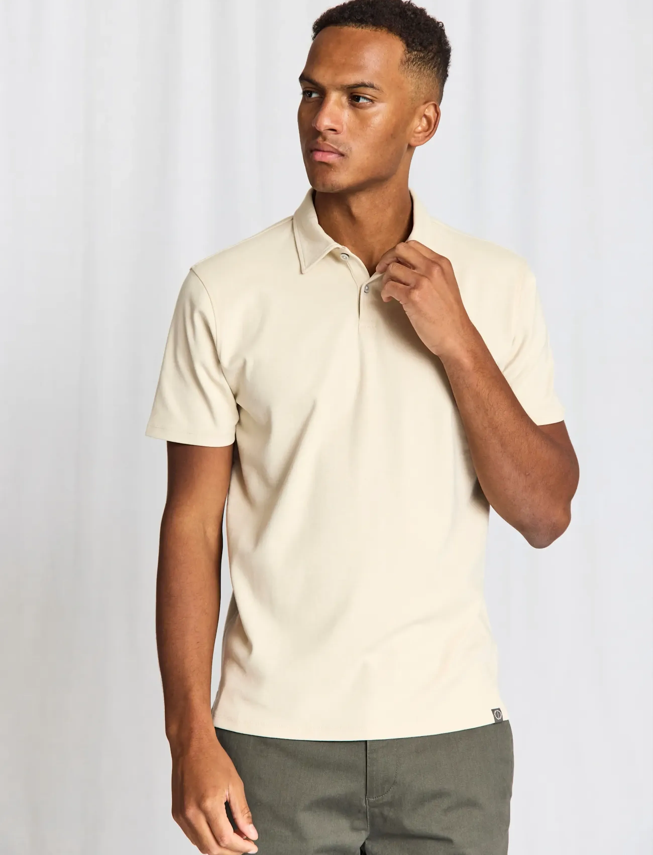 Bruun & Stengade BS Ios Regular Fit Polo Shirt - Feriefavoritter - KIT / beige