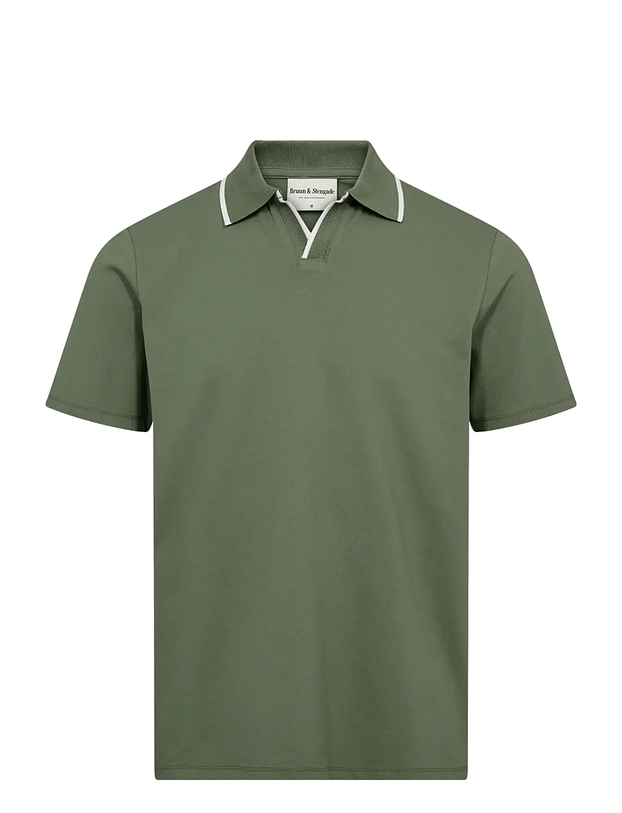 Bruun & Stengade - BS Syros Regular Fit Polo Shirt - lühikeste varrukatega polod - green - 1