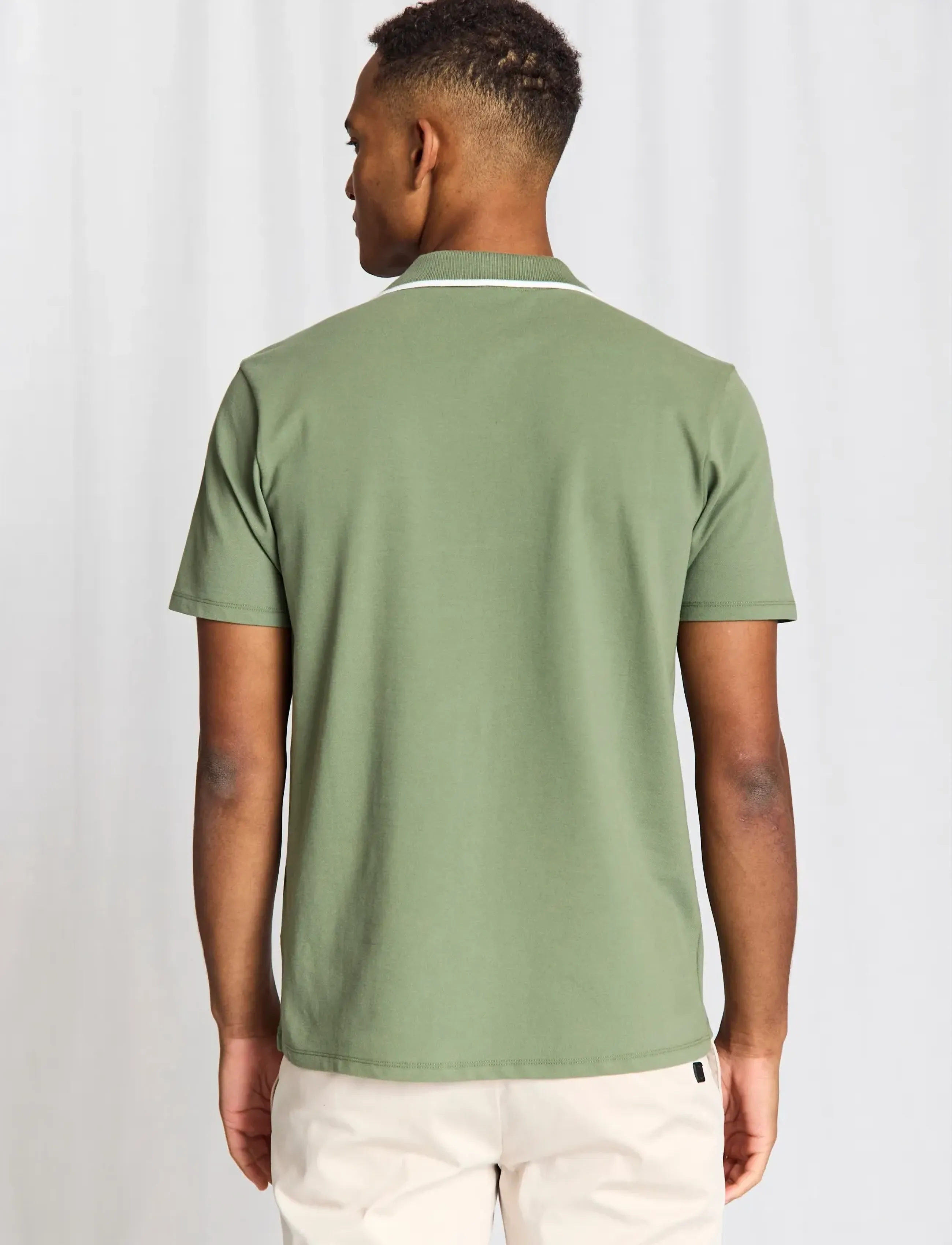 Bruun & Stengade - BS Syros Regular Fit Polo Shirt - kortærmede poloer - green - 3