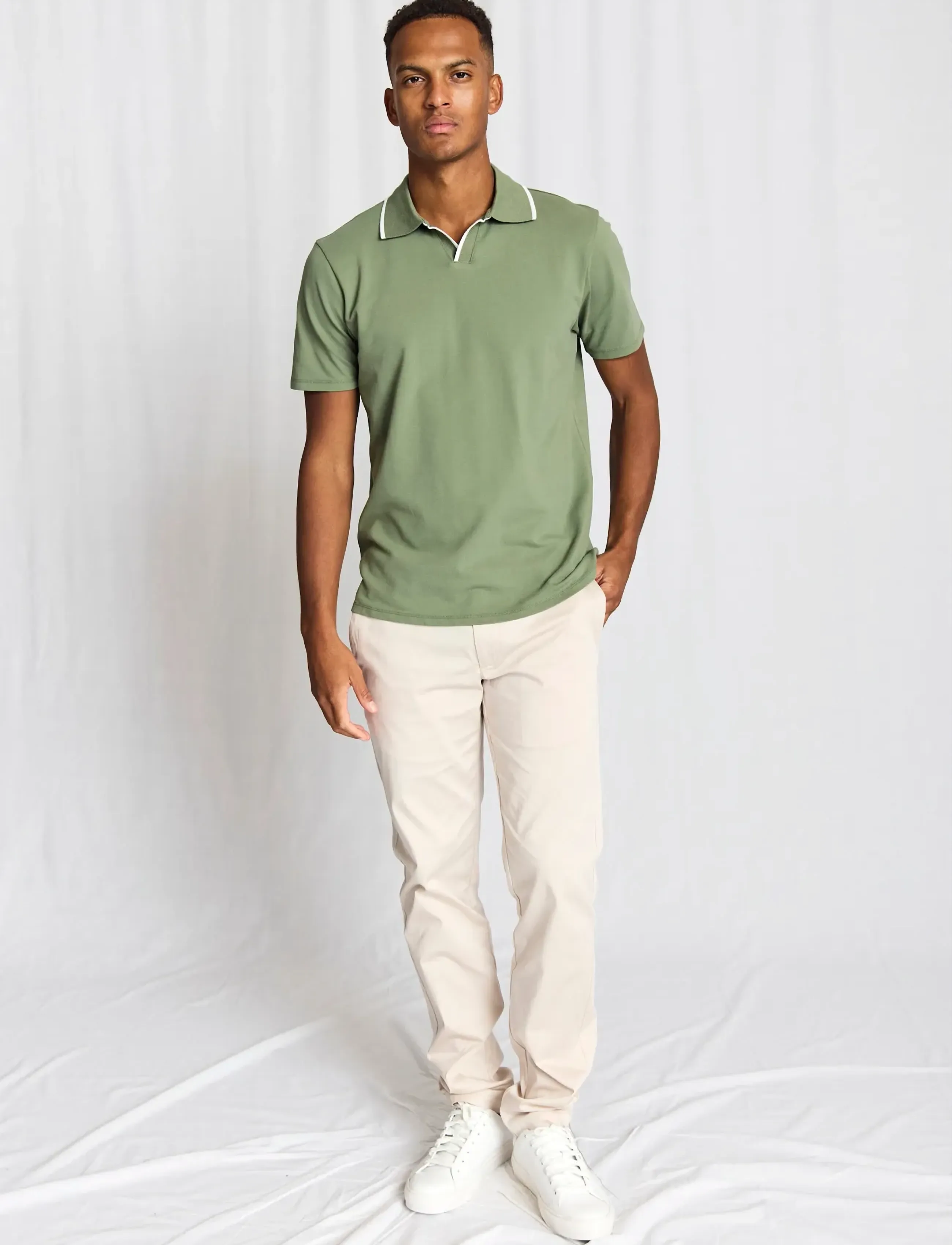 Bruun & Stengade - BS Syros Regular Fit Polo Shirt - kortærmede poloer - green - 5
