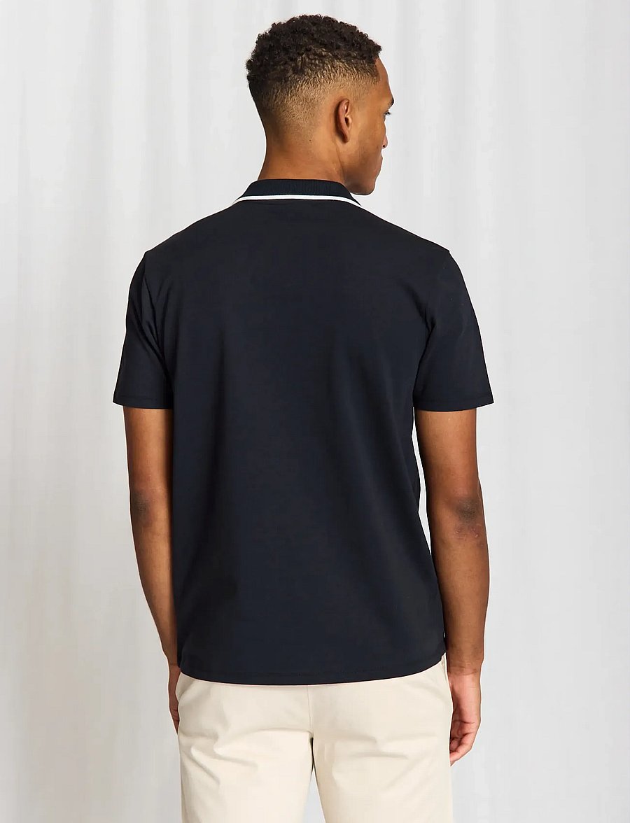 Bruun & Stengade - BS Syros Regular Fit Polo Shirt - short-sleeved polos - navy - 3
