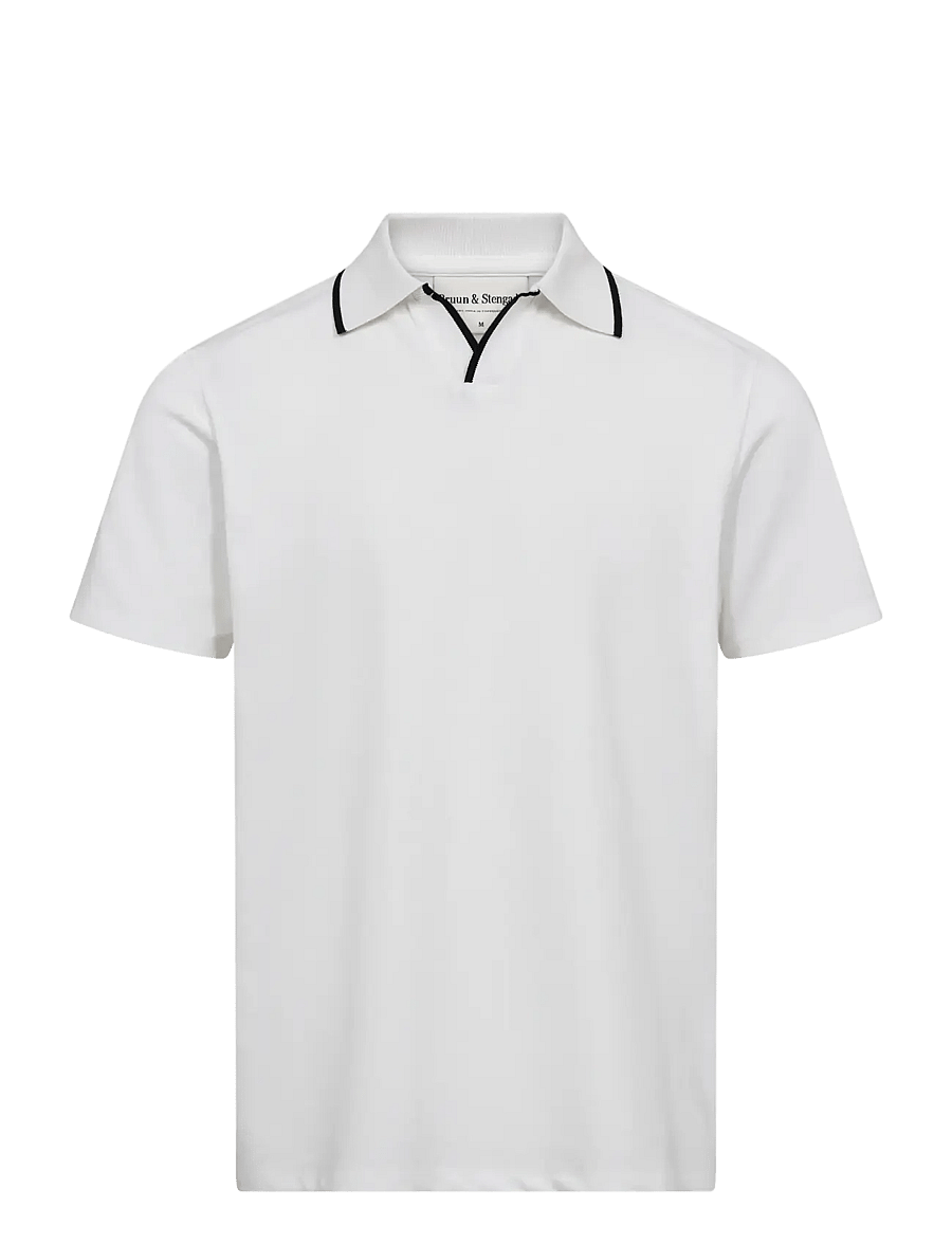 Bruun & Stengade - BS Syros Regular Fit Polo Shirt - short-sleeved polos - white - 1