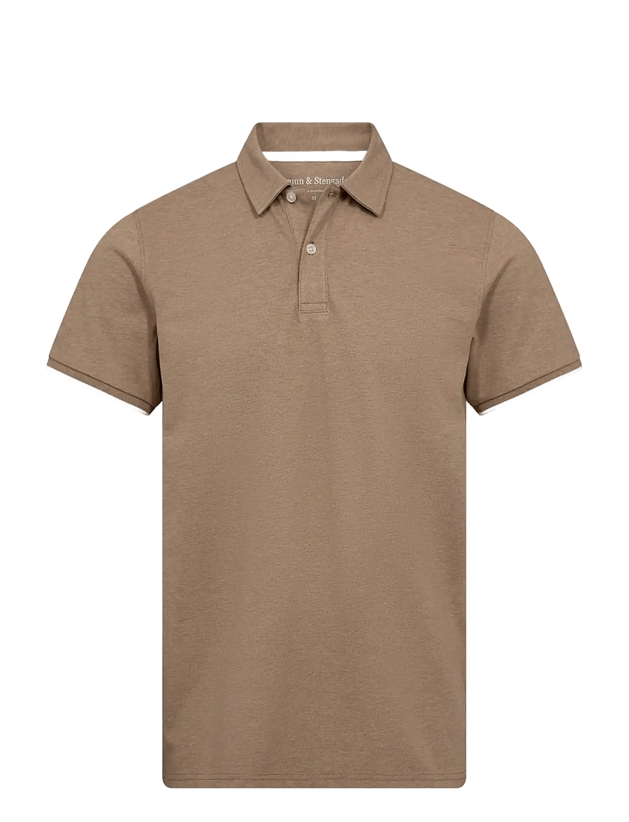 Bruun & Stengade - BS Delos Regular Fit Polo Shirt - lühikeste varrukatega polod - brown - 1
