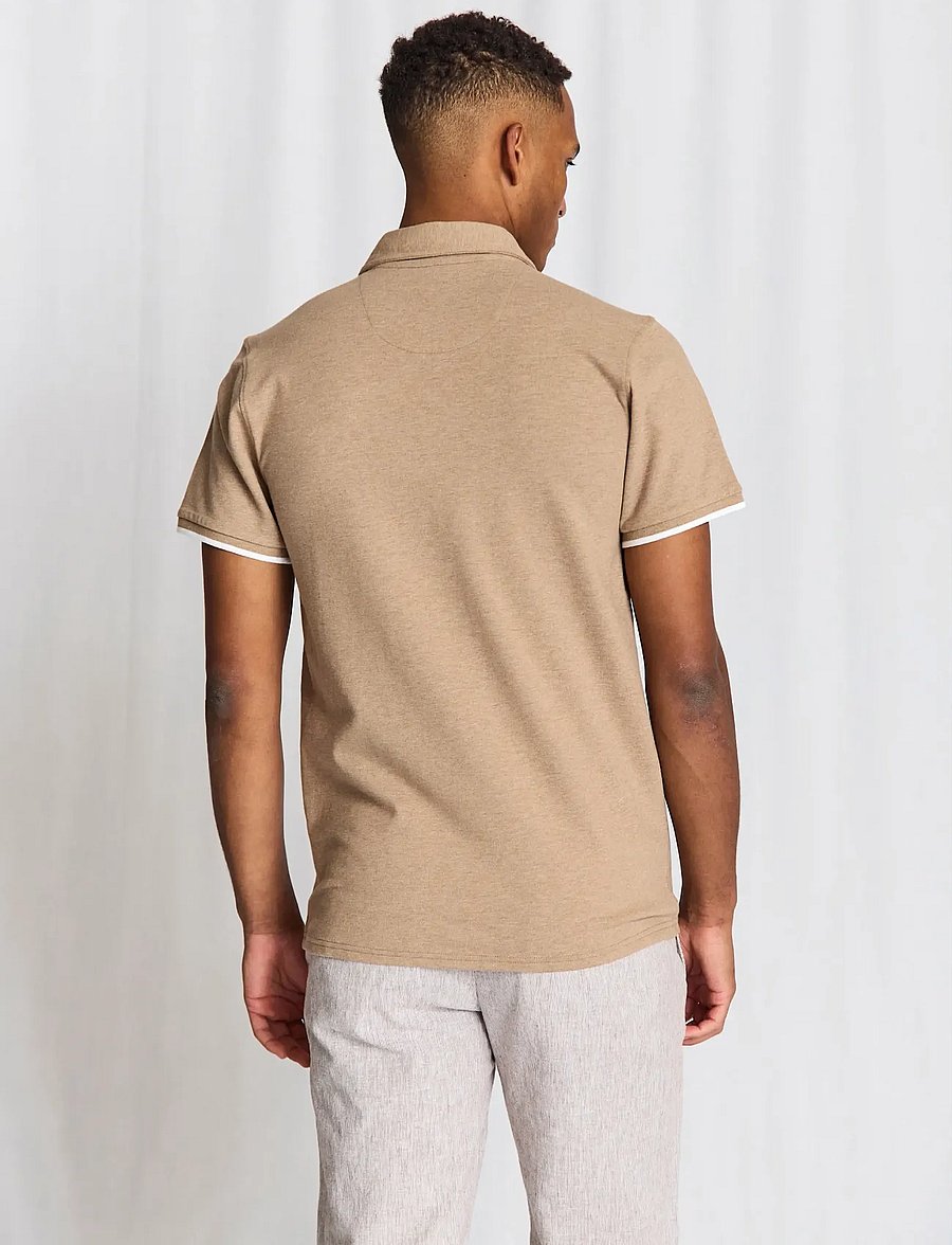 Bruun & Stengade - BS Delos Regular Fit Polo Shirt - lühikeste varrukatega polod - brown - 3