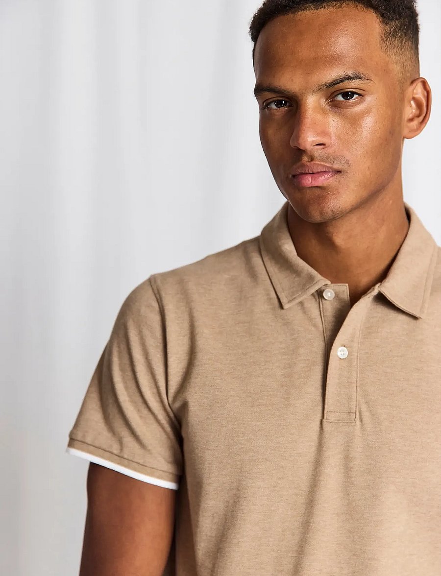 Bruun & Stengade - BS Delos Regular Fit Polo Shirt - lühikeste varrukatega polod - brown - 4