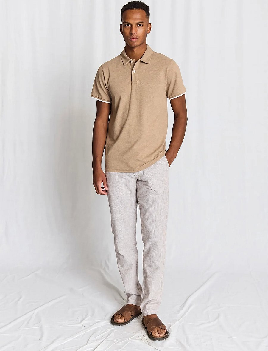 Bruun & Stengade - BS Delos Regular Fit Polo Shirt - lühikeste varrukatega polod - brown - 5