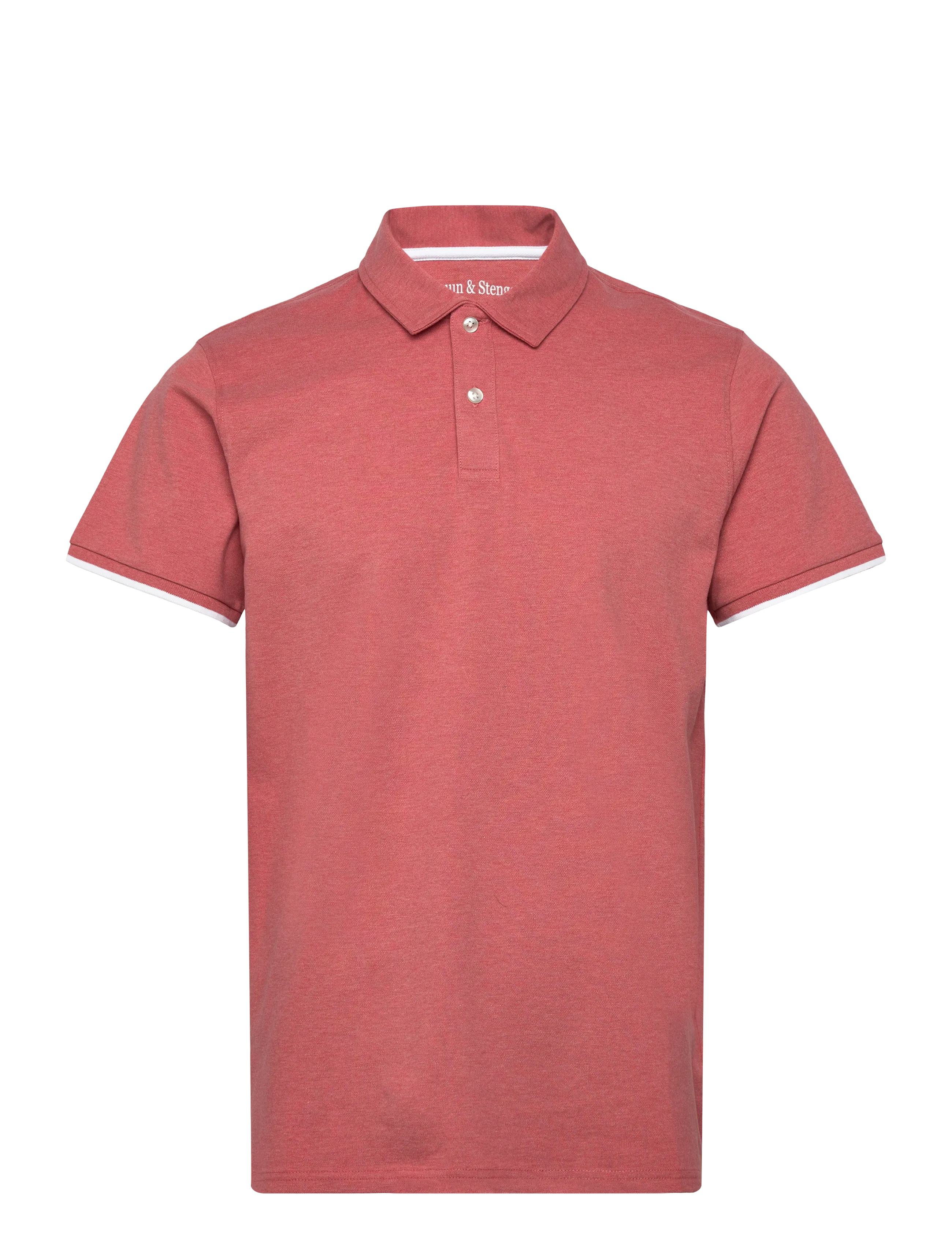 Bruun & Stengade BS Delos Regular Fit Polo Shirt - Kläder - DUSTY CLAY / red