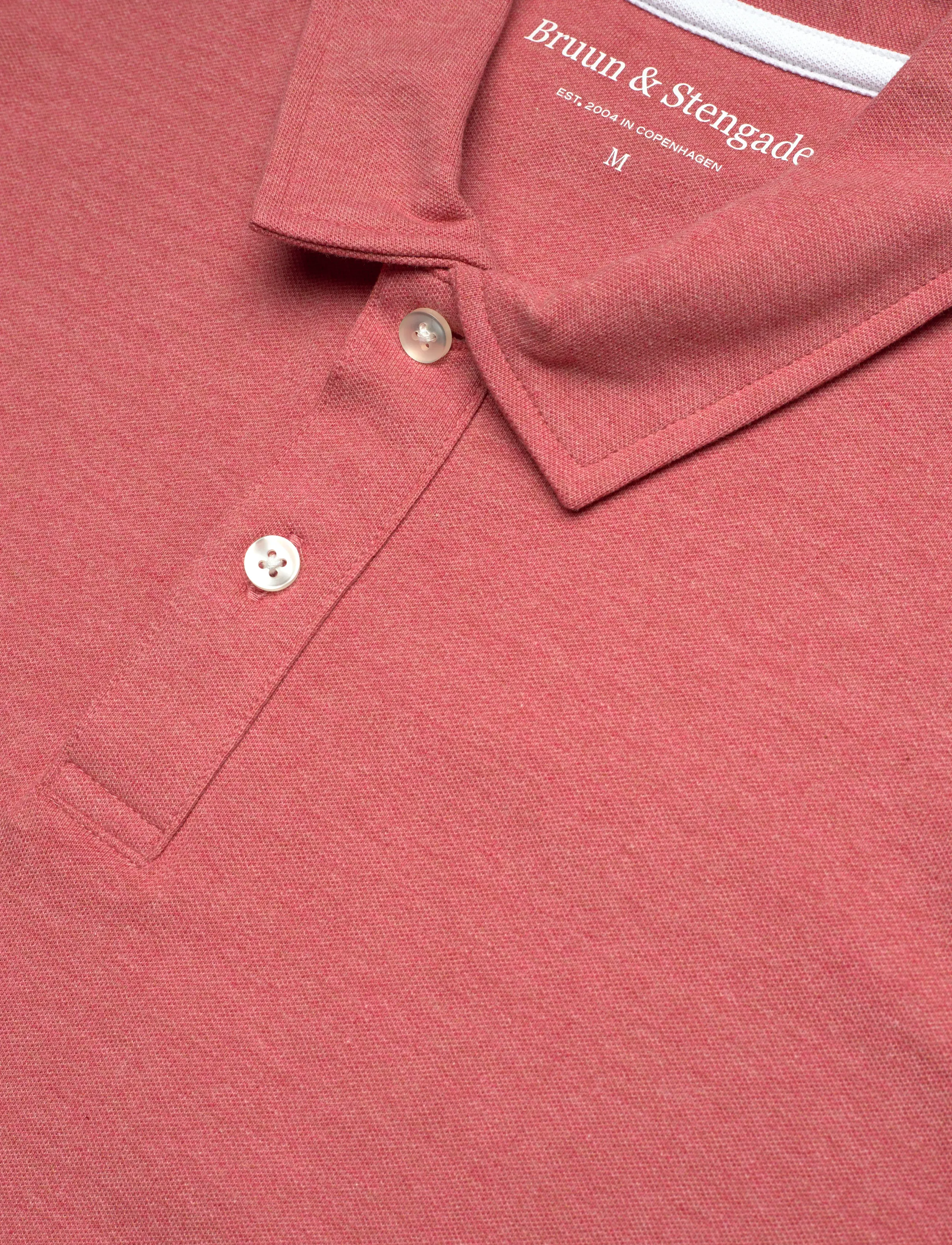 Bruun & Stengade - BS Delos Regular Fit Polo Shirt - lühikeste varrukatega polod - dusty clay - 5