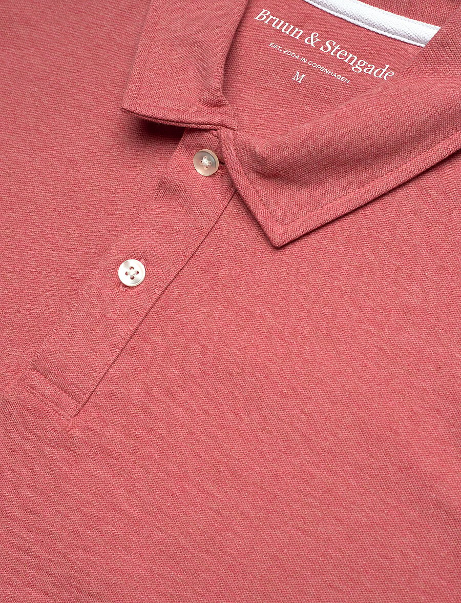 Bruun & Stengade - BS Delos Regular Fit Polo Shirt - lühikeste varrukatega polod - dusty clay - 5