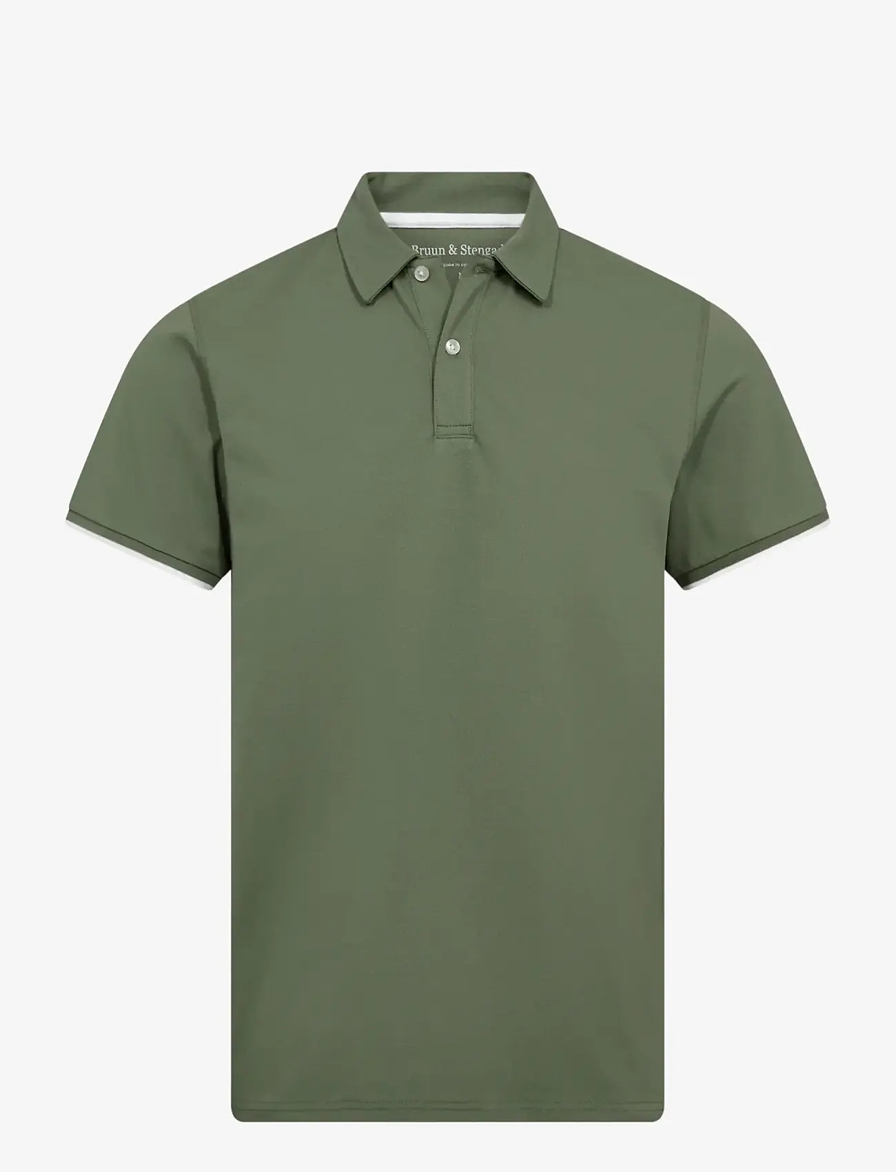 Bruun & Stengade - BS Delos Regular Fit Polo Shirt - kortærmede poloer - green - 1