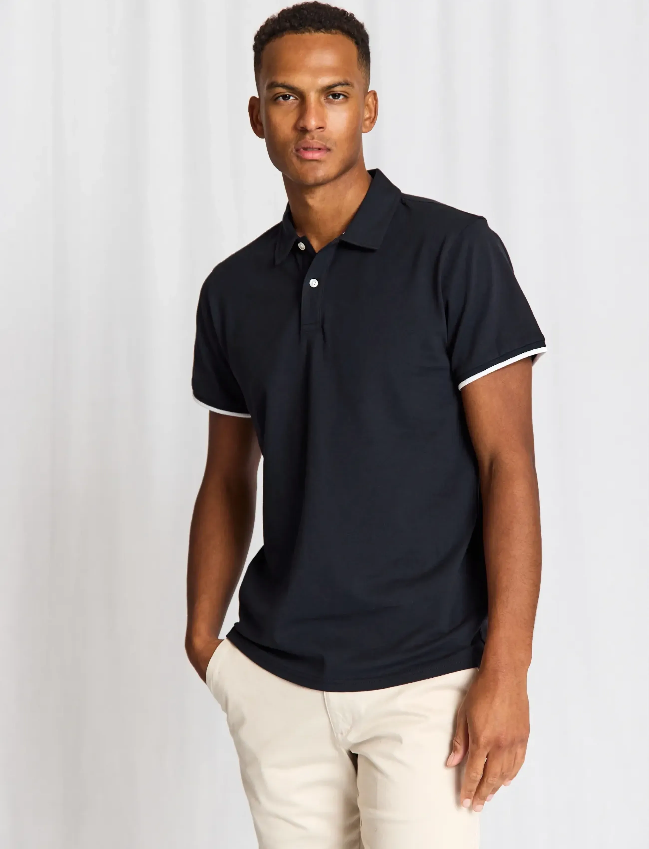 Bruun & Stengade - BS Delos Regular Fit Polo Shirt - kurzärmelig - navy - 3