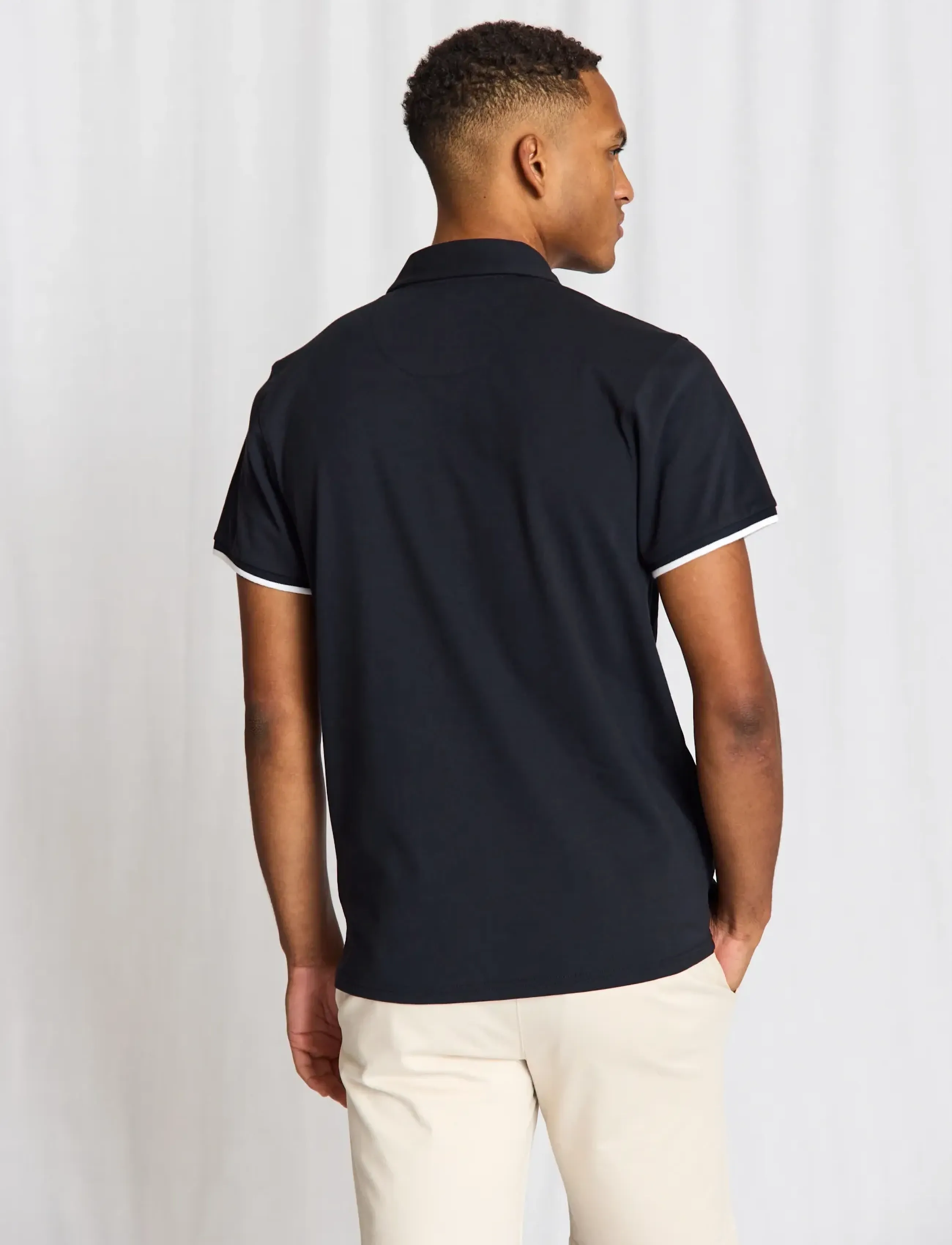 Bruun & Stengade - BS Delos Regular Fit Polo Shirt - kurzärmelig - navy - 4