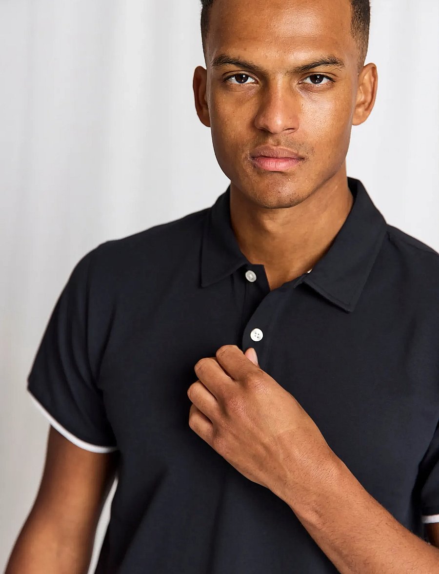 Bruun & Stengade - BS Delos Regular Fit Polo Shirt - lühikeste varrukatega polod - navy - 5
