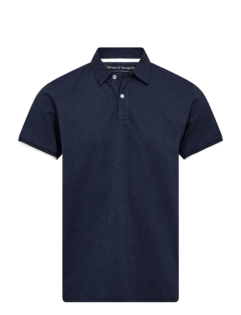 Bruun & Stengade - BS Delos Regular Fit Polo Shirt - lyhythihaiset - ocean - 1