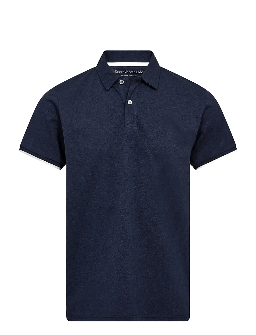Bruun & Stengade - BS Delos Regular Fit Polo Shirt - lühikeste varrukatega polod - ocean - 1