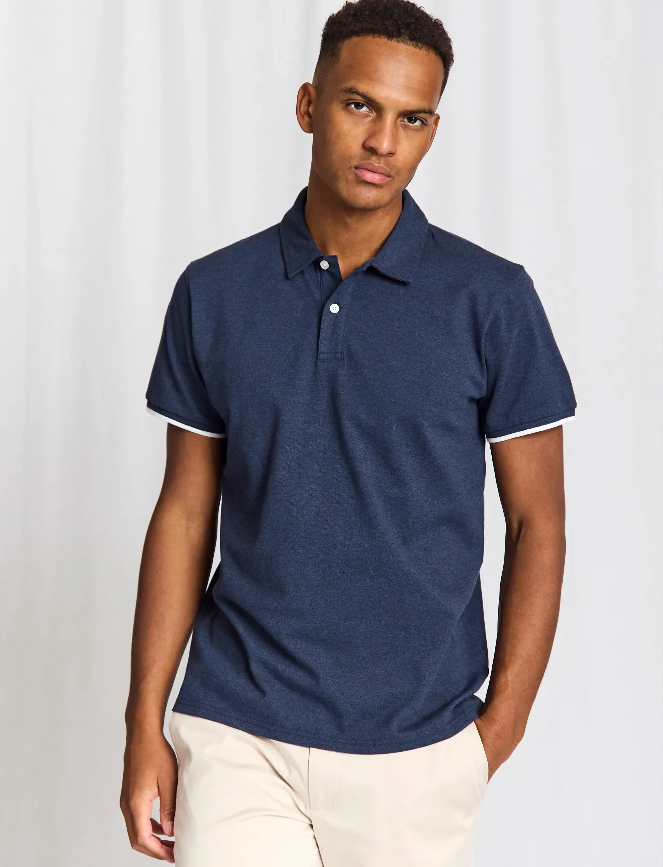 Bruun & Stengade BS Delos Regular Fit Polo Shirt - Kläder - OCEAN / navy