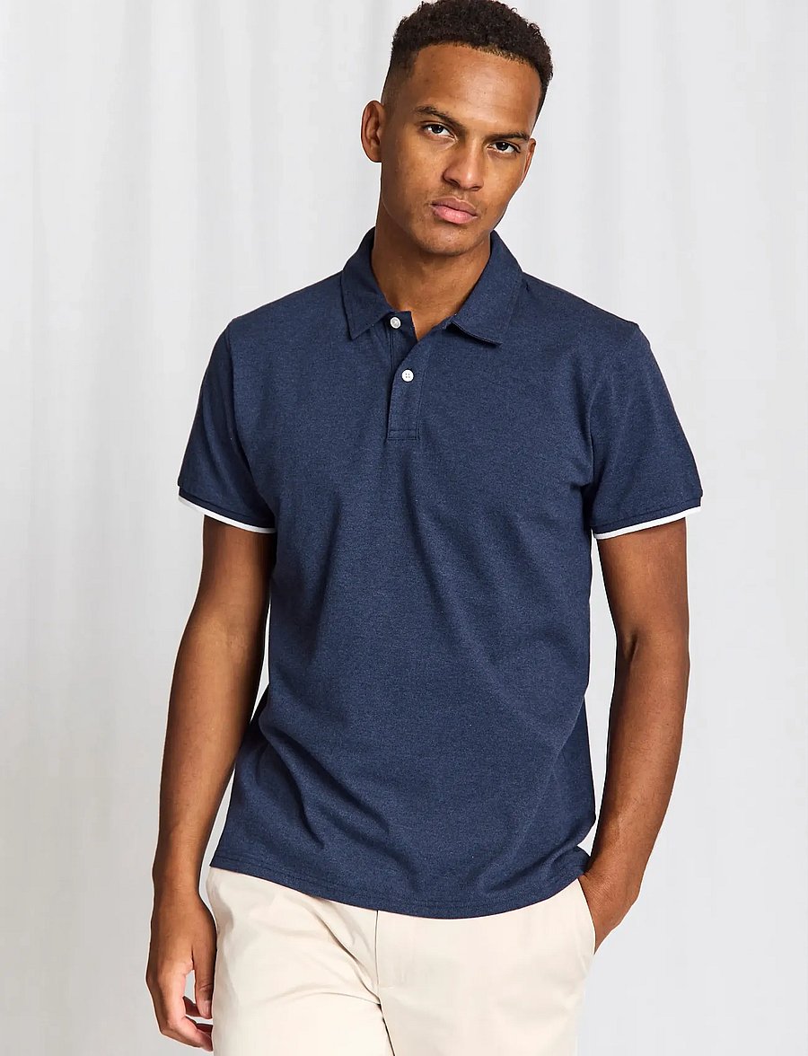 Bruun & Stengade - BS Delos Regular Fit Polo Shirt - lühikeste varrukatega polod - ocean - 0