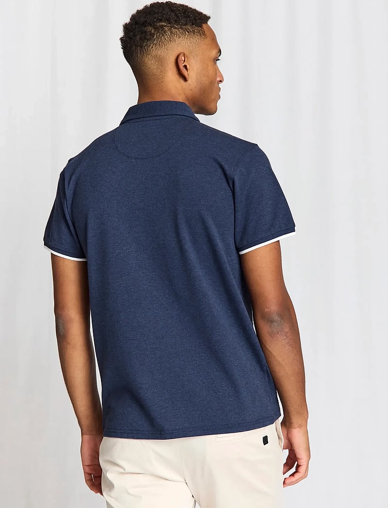 Bruun & Stengade - BS Delos Regular Fit Polo Shirt - lyhythihaiset - ocean - 3