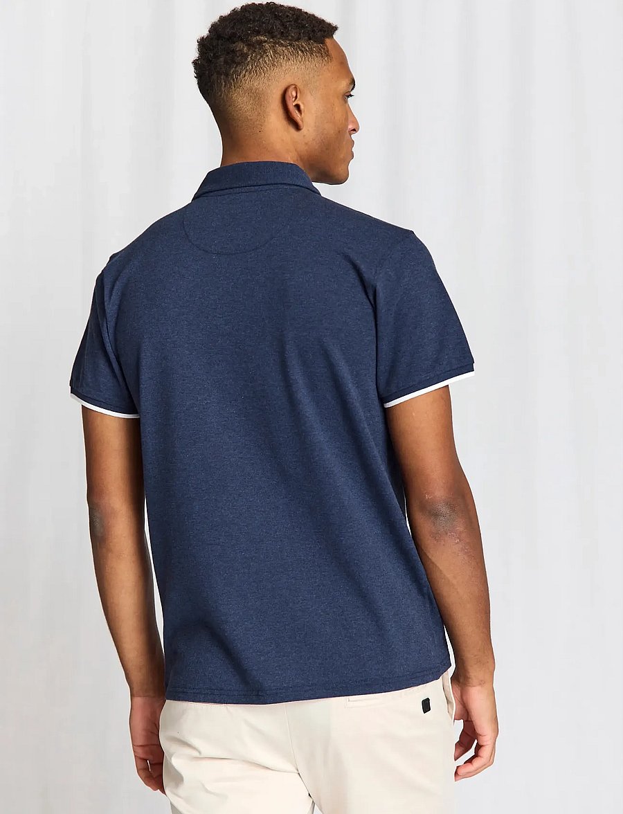 Bruun & Stengade - BS Delos Regular Fit Polo Shirt - lühikeste varrukatega polod - ocean - 3