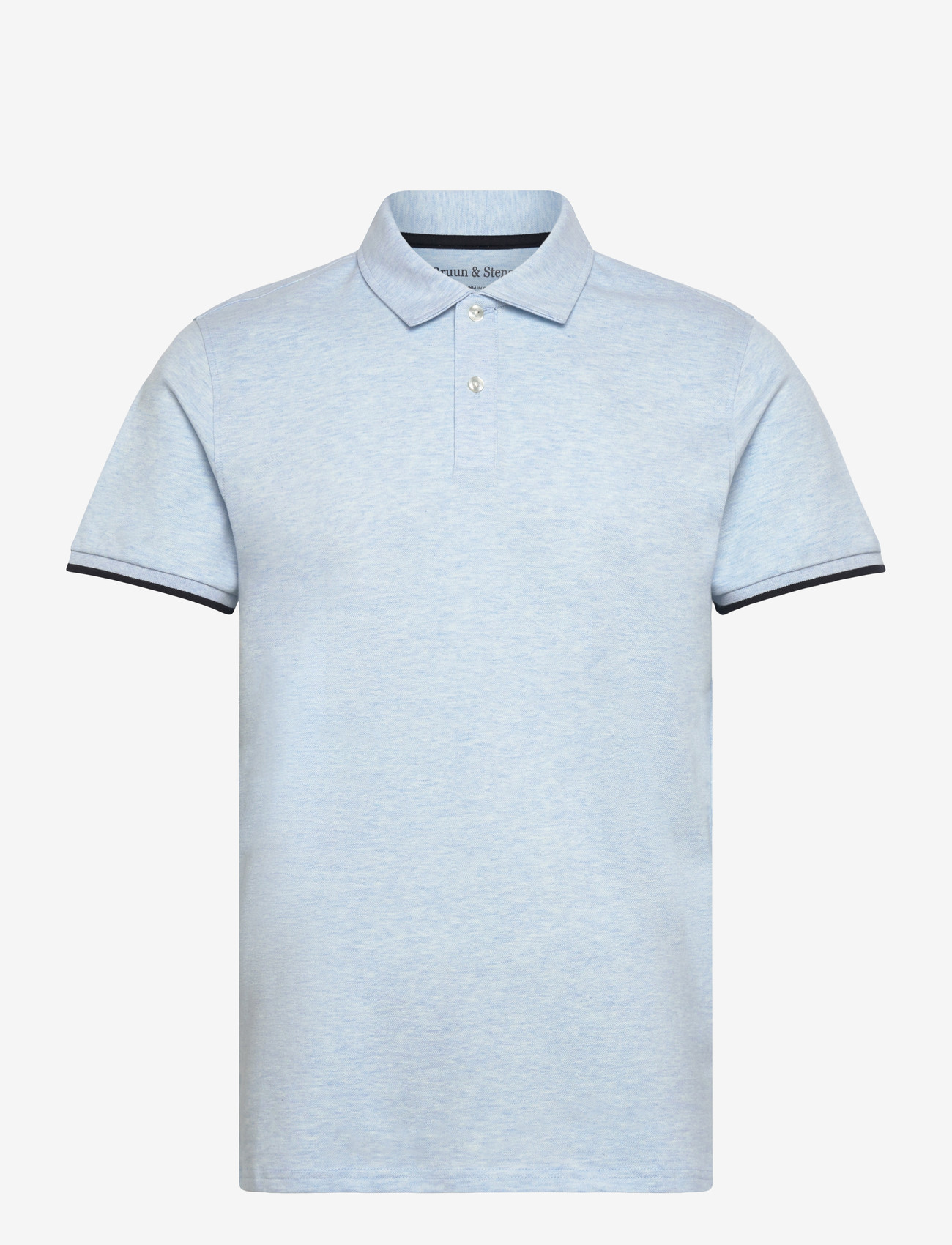Bruun & Stengade - BS Delos Regular Fit Polo Shirt - kortærmede poloer - sky - 1