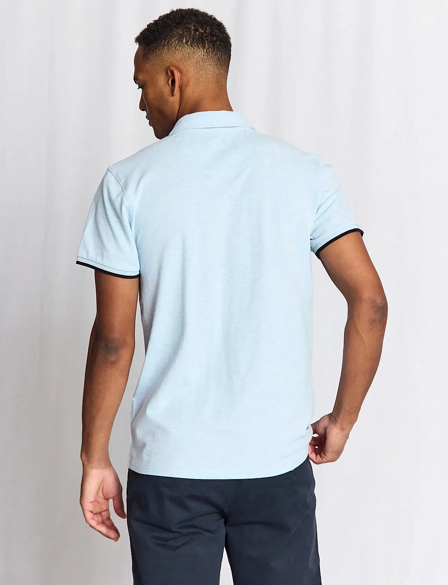 Bruun & Stengade - BS Delos Regular Fit Polo Shirt - lühikeste varrukatega polod - sky - 3
