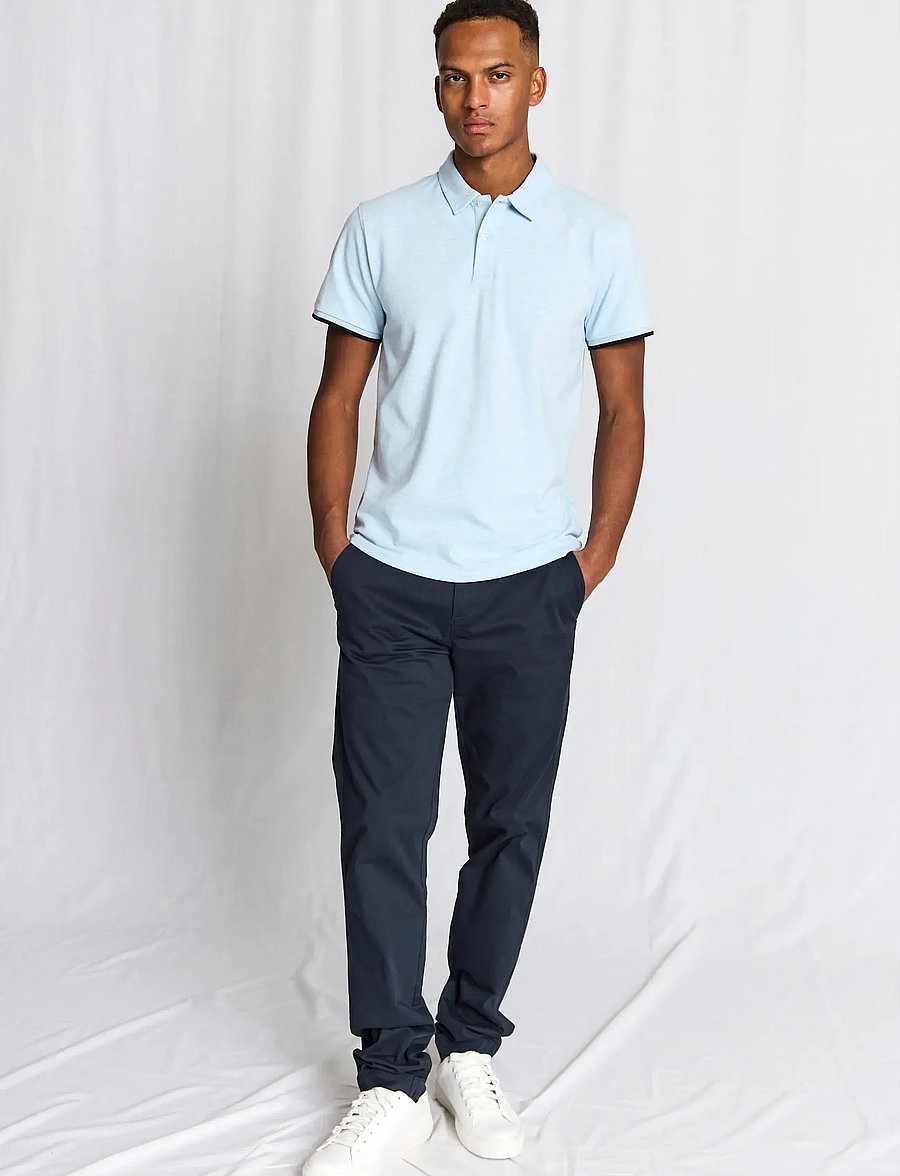 Bruun & Stengade - BS Delos Regular Fit Polo Shirt - lühikeste varrukatega polod - sky - 5