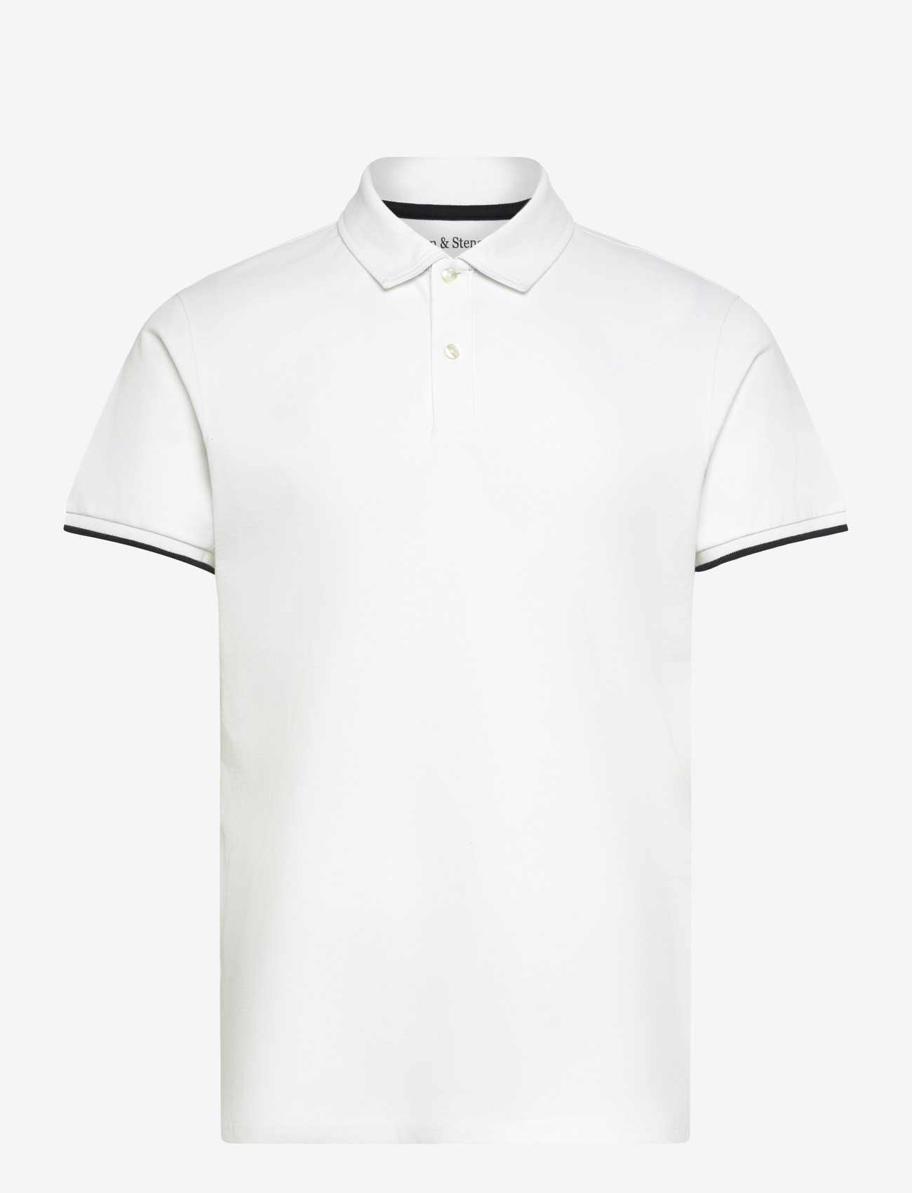 Bruun & Stengade - BS Delos Regular Fit Polo Shirt - kortærmede poloer - white - 1