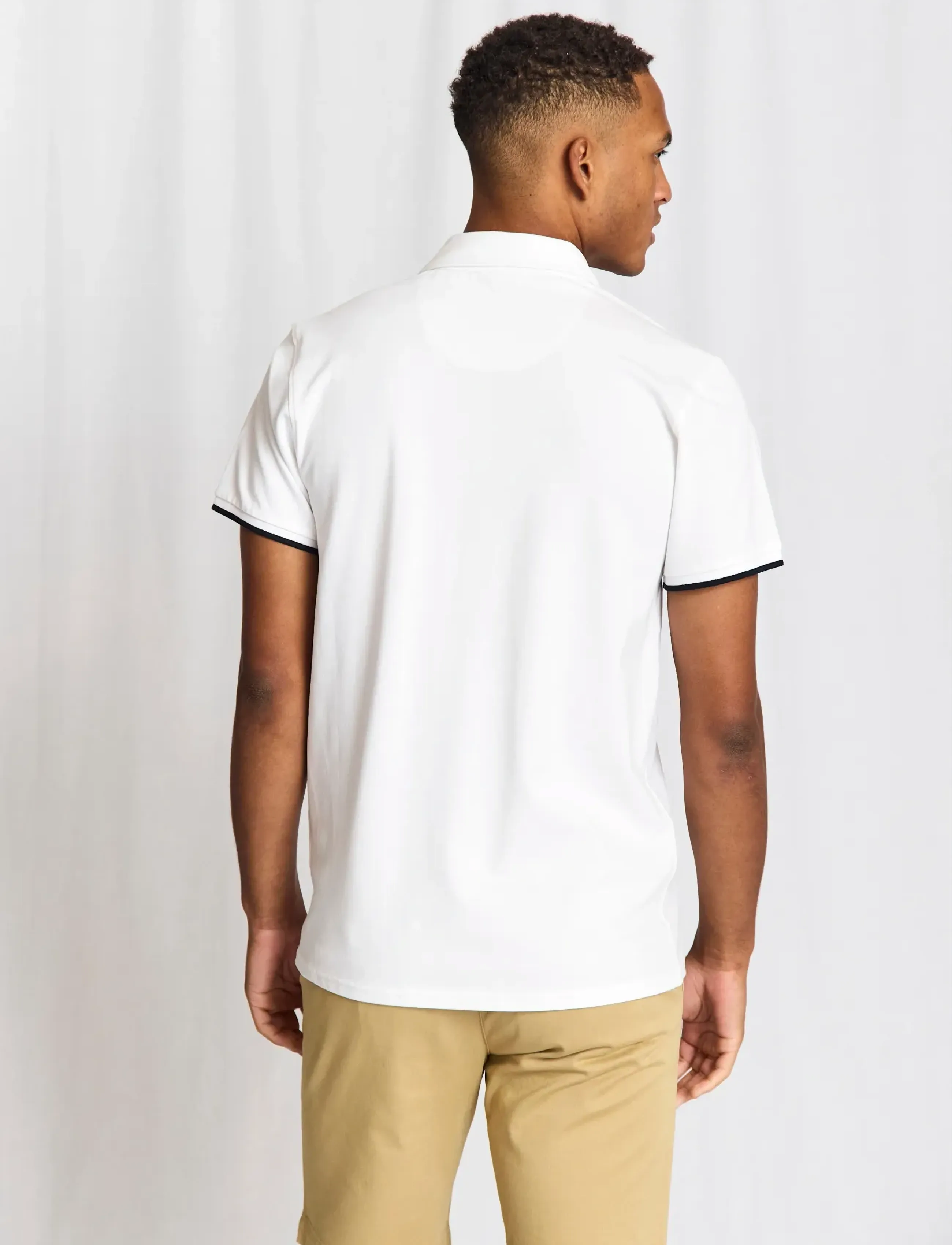 Bruun & Stengade - BS Delos Regular Fit Polo Shirt - lühikeste varrukatega polod - white - 3