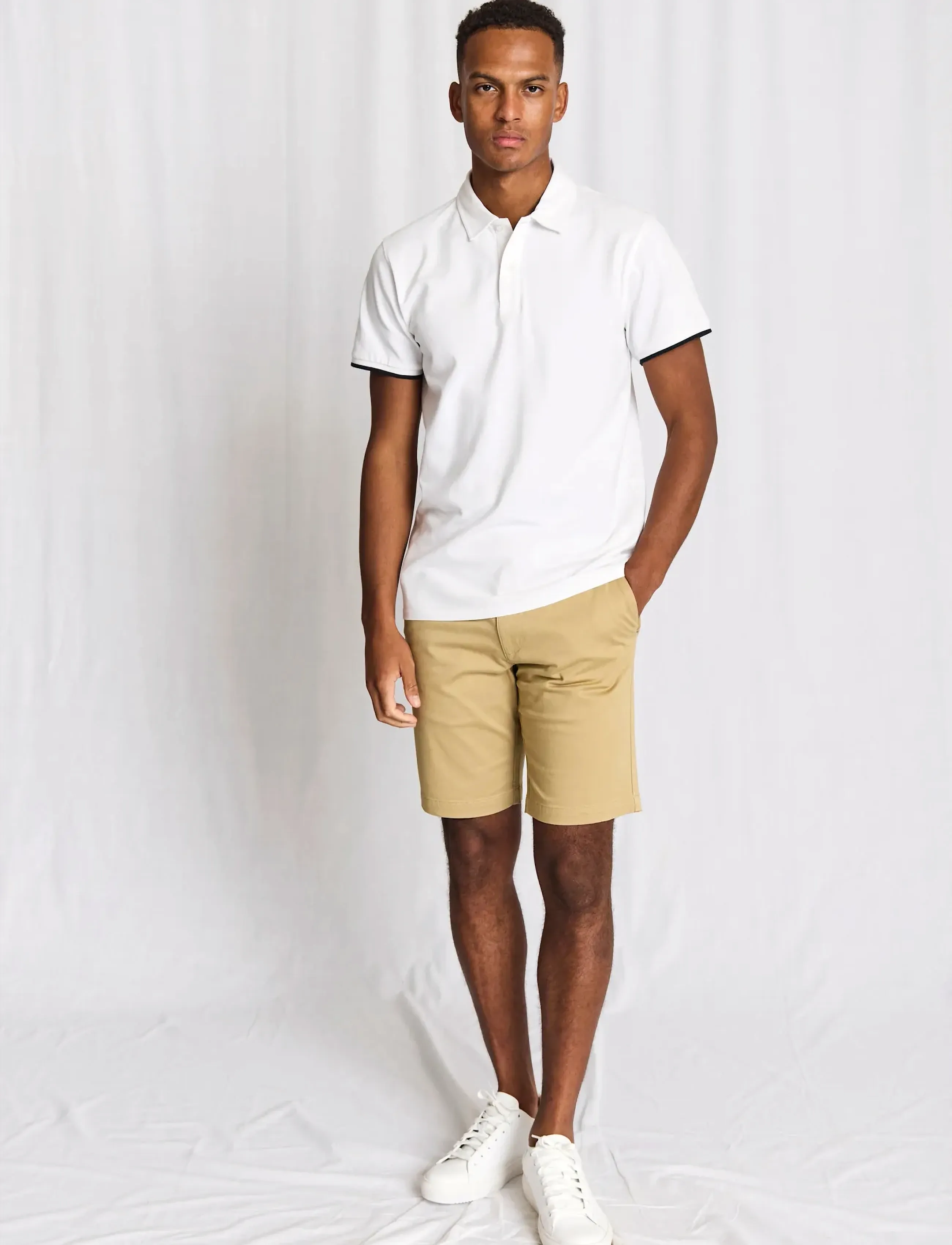 Bruun & Stengade - BS Delos Regular Fit Polo Shirt - lühikeste varrukatega polod - white - 4