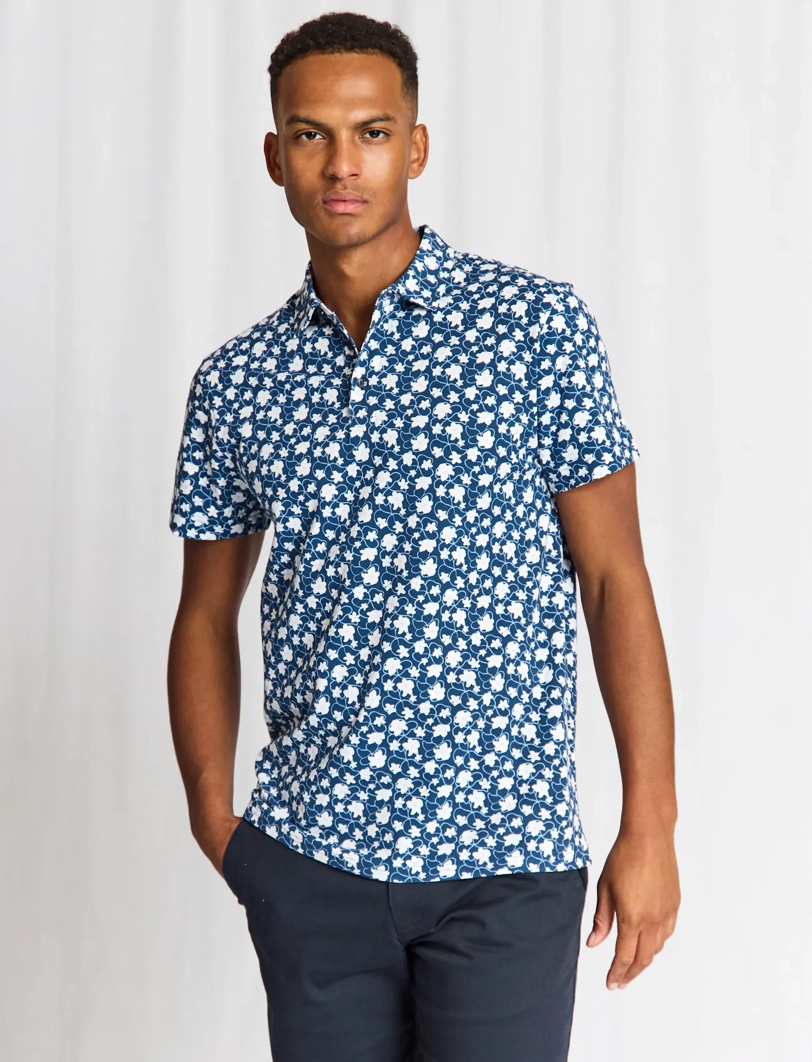 Bruun & Stengade - BS Symi Regular Fit Polo Shirt - lühikeste varrukatega polod - navy - 3