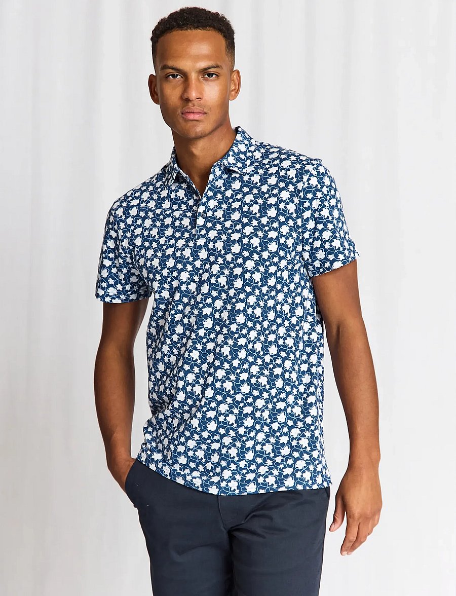 Bruun & Stengade - BS Symi Regular Fit Polo Shirt - kurzärmelig - navy - 3