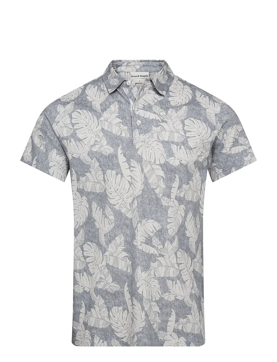 Bruun & Stengade - BS Hydra Regular Fit Polo Shirt - kortärmade pikéer - dusty blue - 1