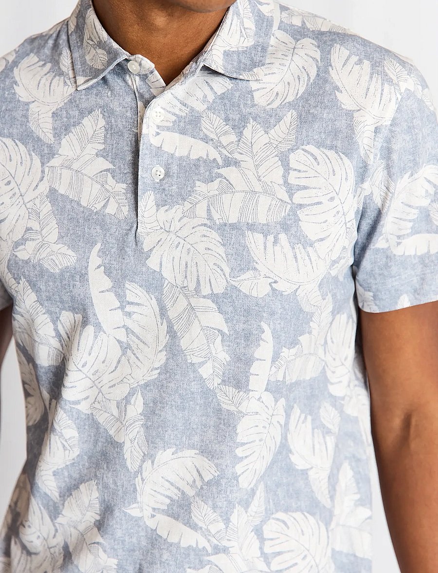 Bruun & Stengade - BS Hydra Regular Fit Polo Shirt - kortärmade pikéer - dusty blue - 4