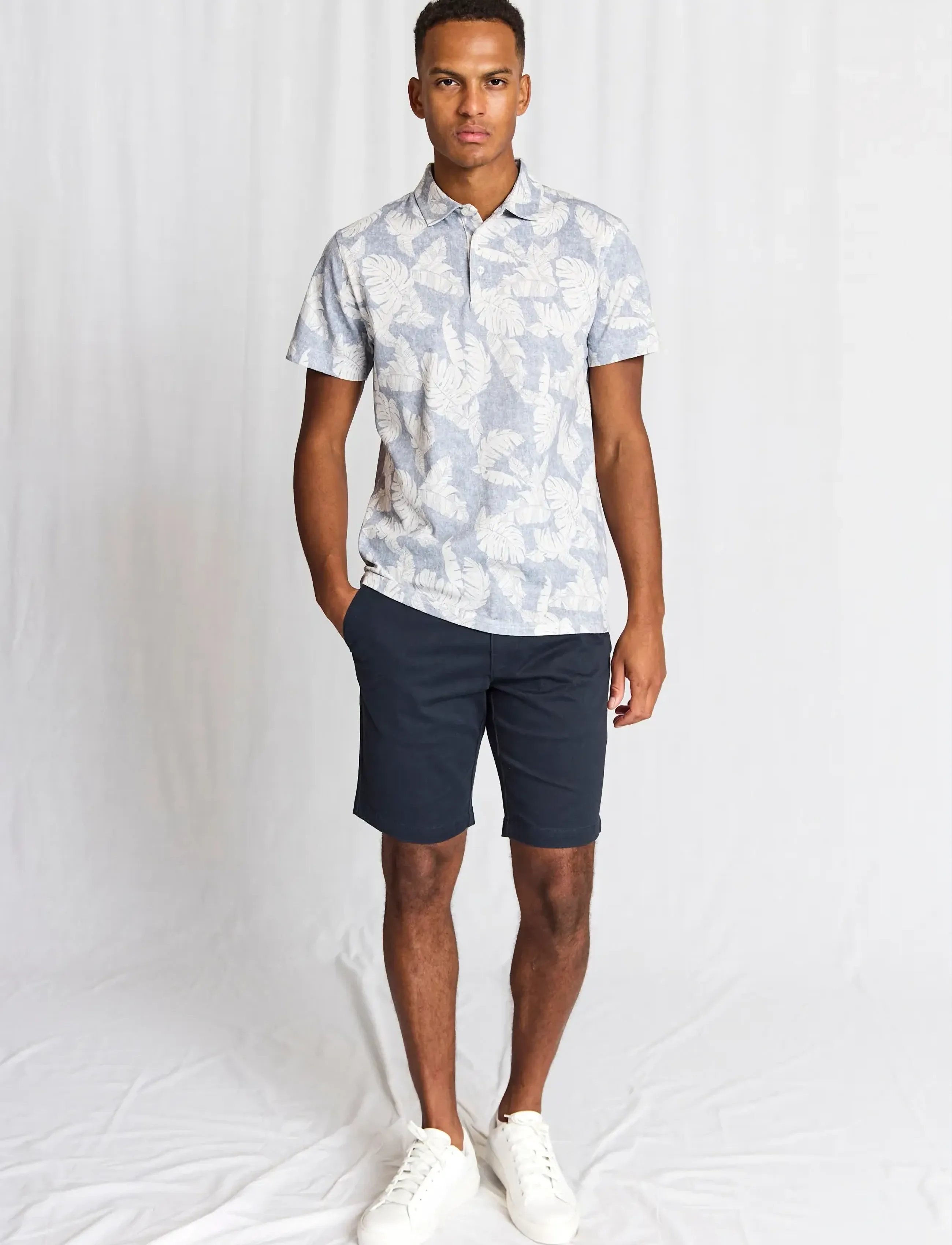Bruun & Stengade - BS Hydra Regular Fit Polo Shirt - short-sleeved polos - dusty blue - 5