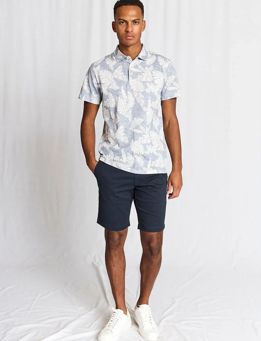 Bruun & Stengade - BS Hydra Regular Fit Polo Shirt - kortärmade pikéer - dusty blue - 5